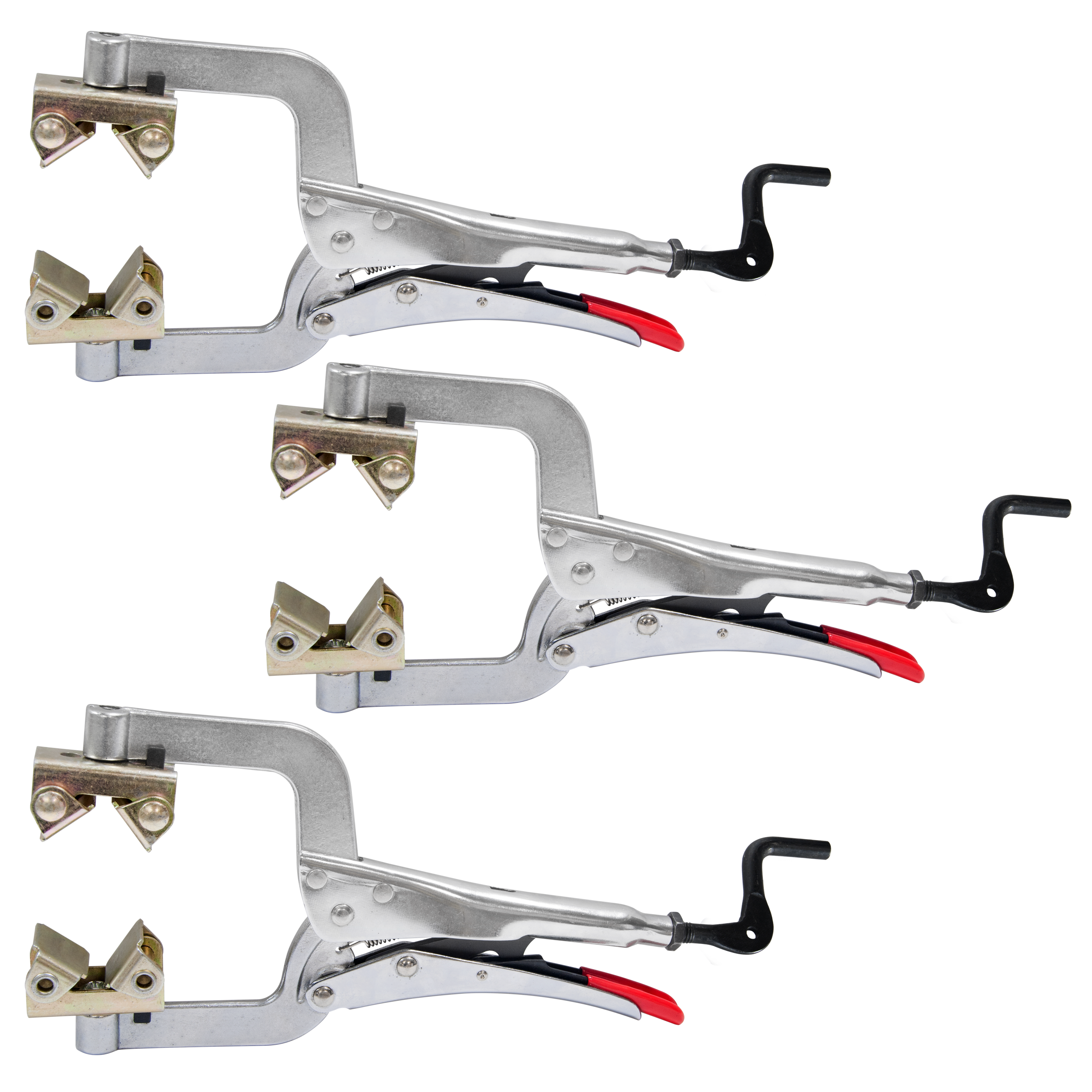 Pipe Pliers Kit, 3-pc of PG114V, 1.5 - 2.5" Capacity