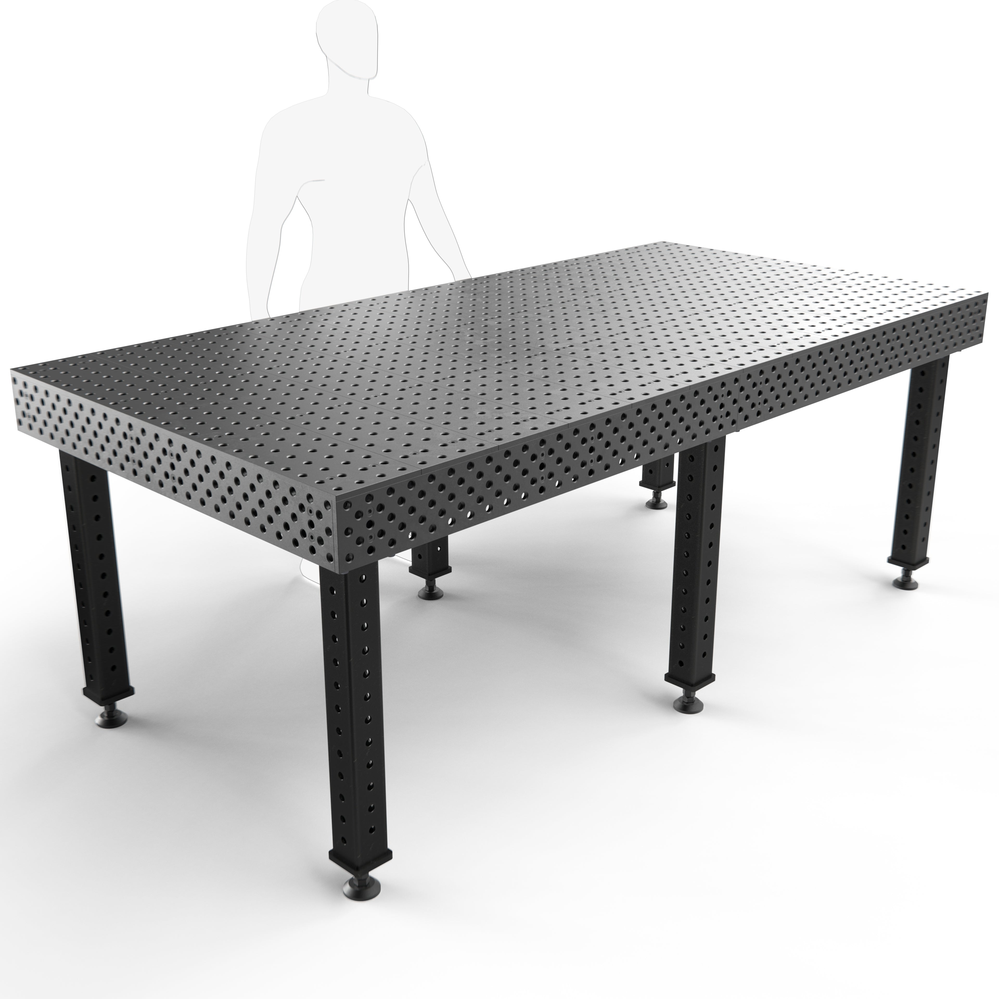 Alpha, 5-Sided, 8' x 4' (96" x 48") Table, 5/8" System