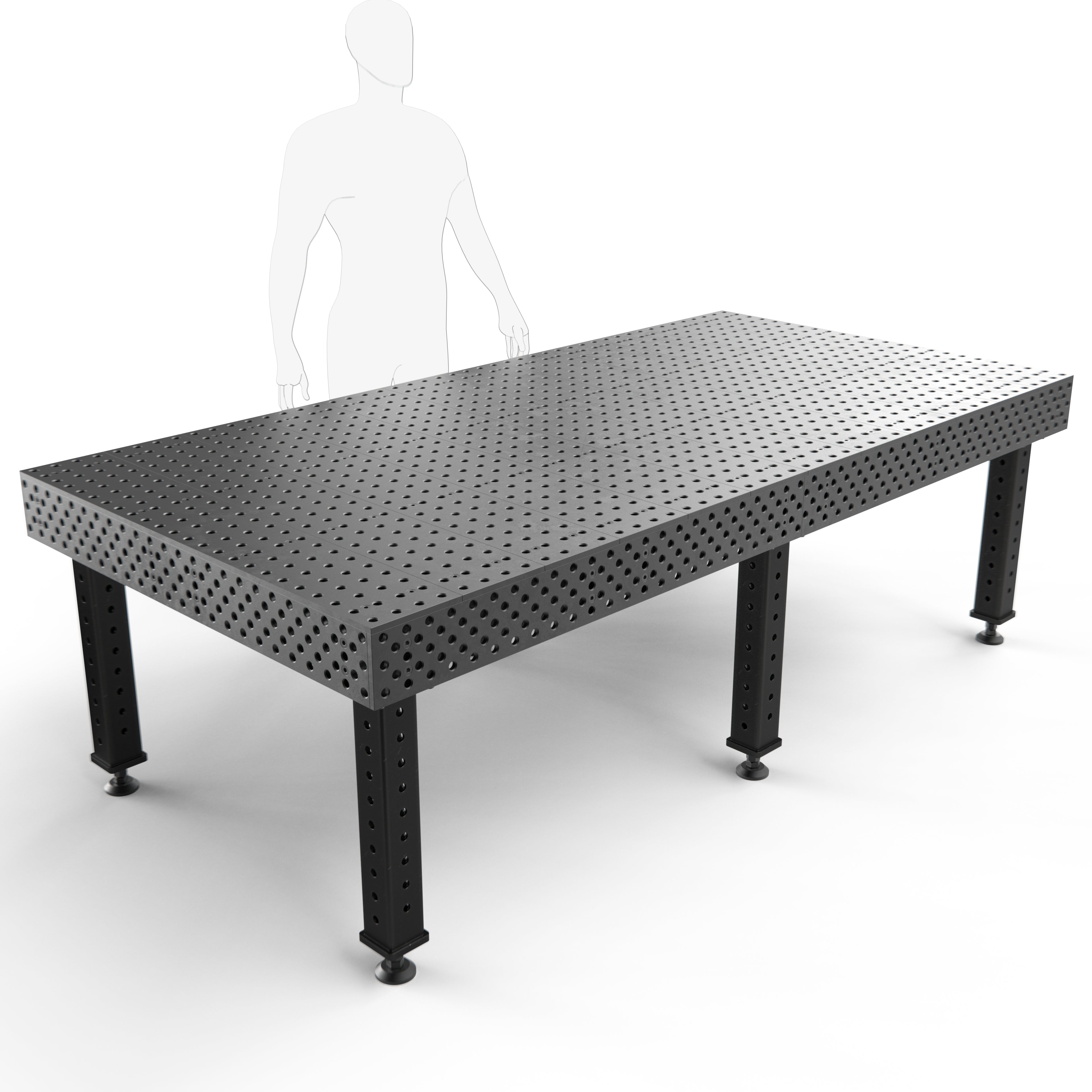Alpha, 5-Sided, 8' x 4' (96" x 48") Table, 5/8" System