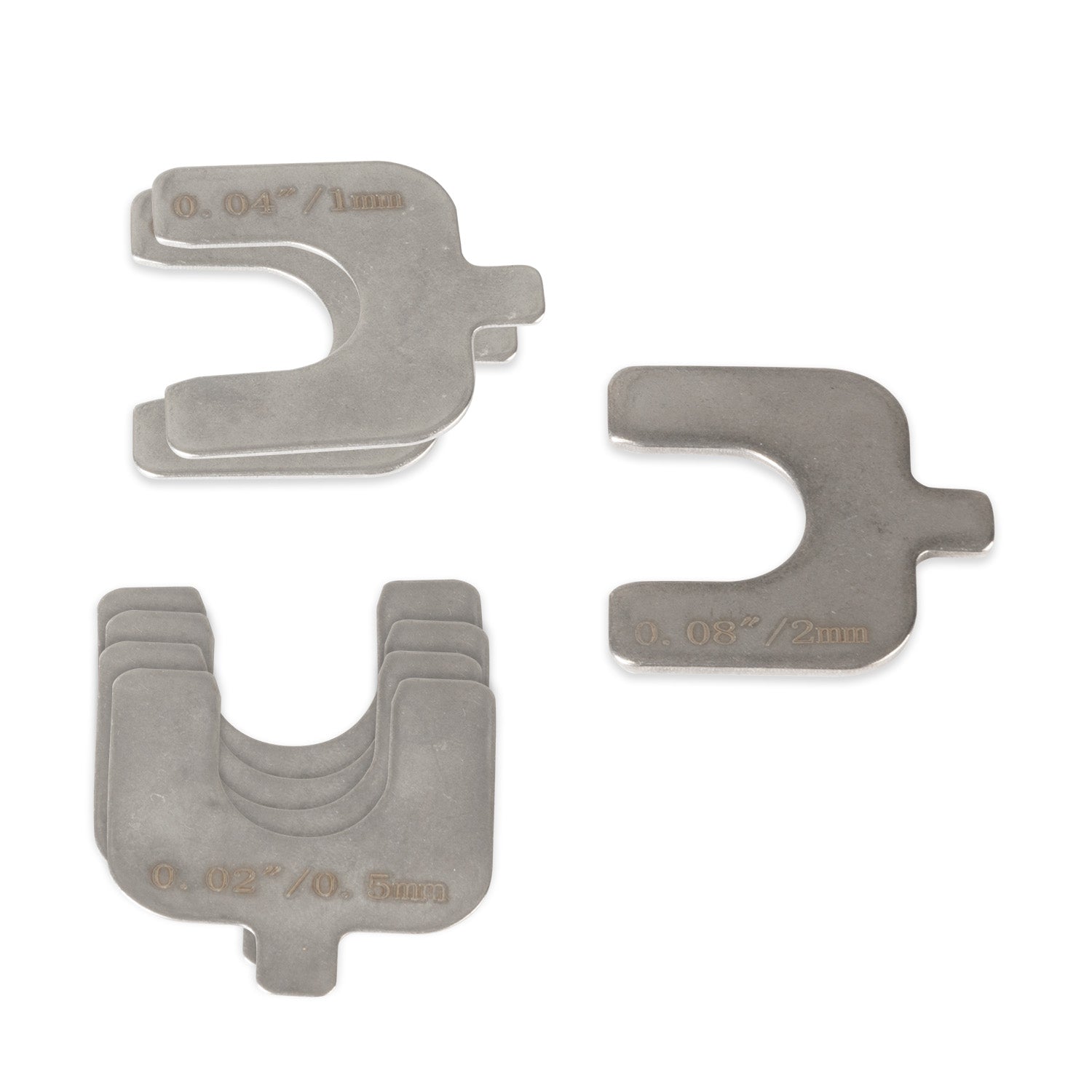 U-Shaped Shims, 16 mm-5/8" (7-pieces)