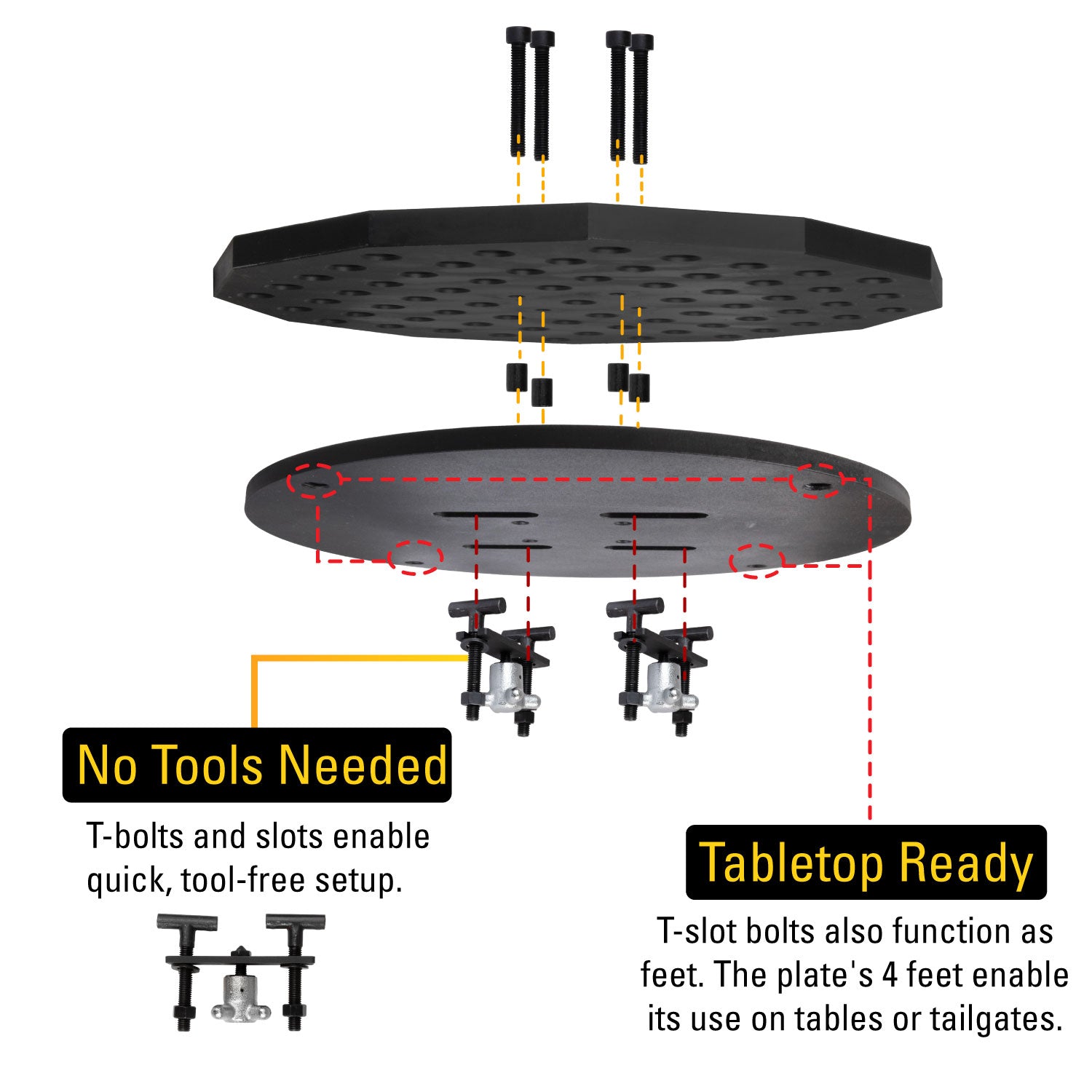 Scout Tripod, 14" Diameter, Work Stand, 5/8" System