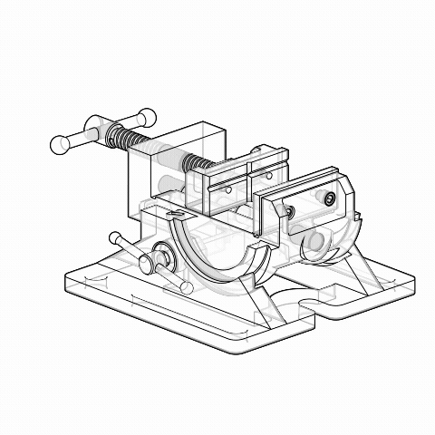 Cradle-Angle Drill Press Vise