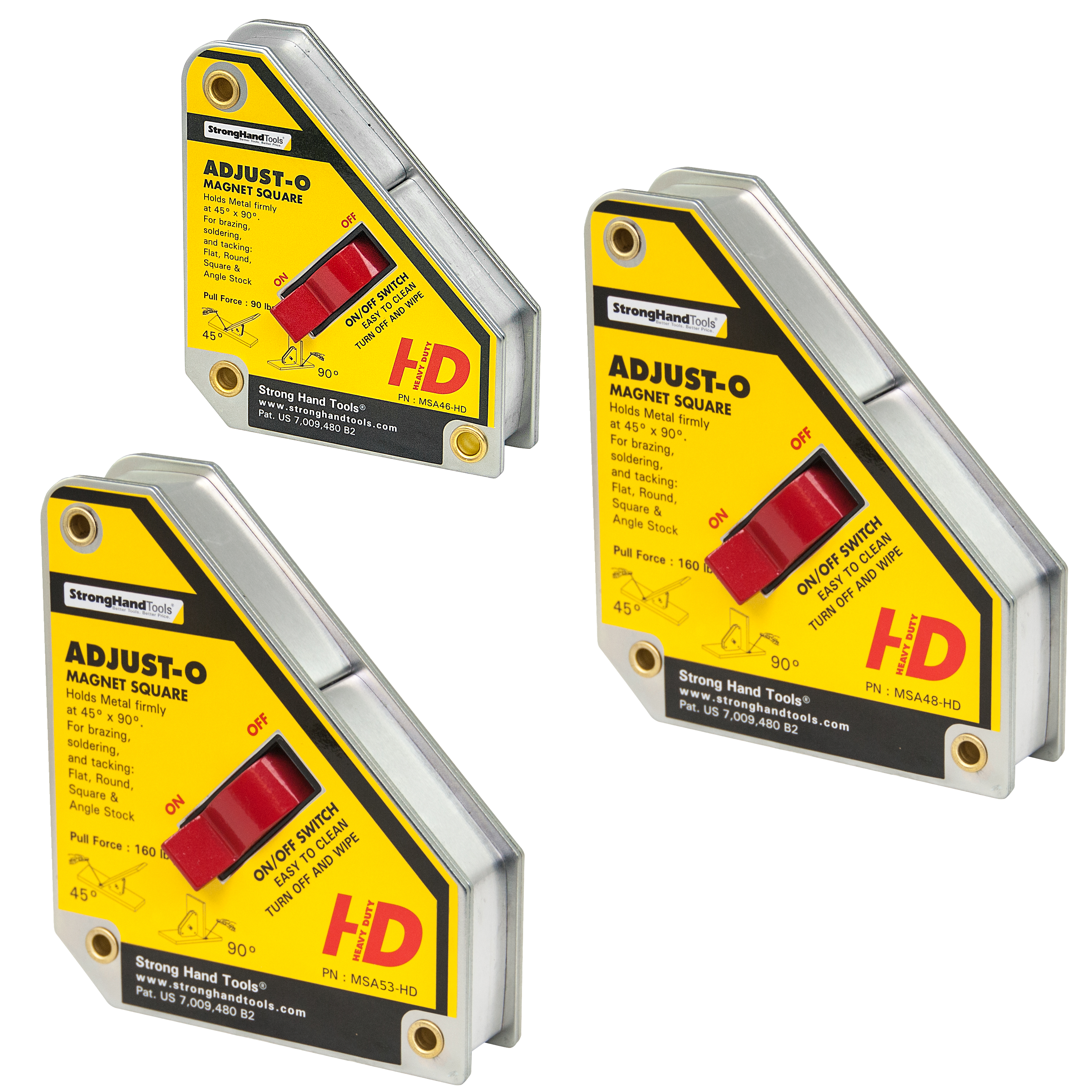 Heavy-Duty Adjust-O Magnet Square Pack
