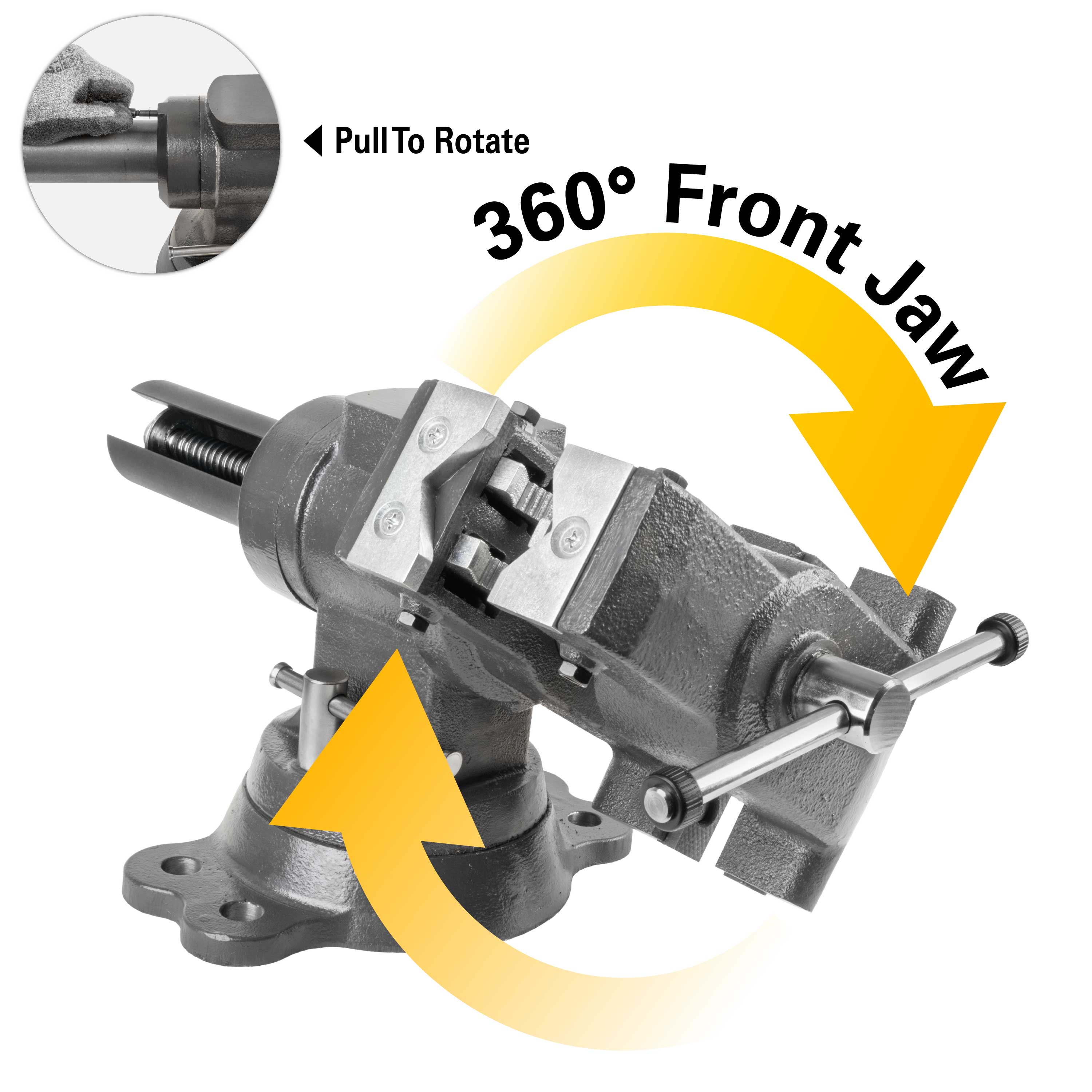 Rotating Jaw Vise, 5/8" Diameter, 2" Spacing Base Mounting