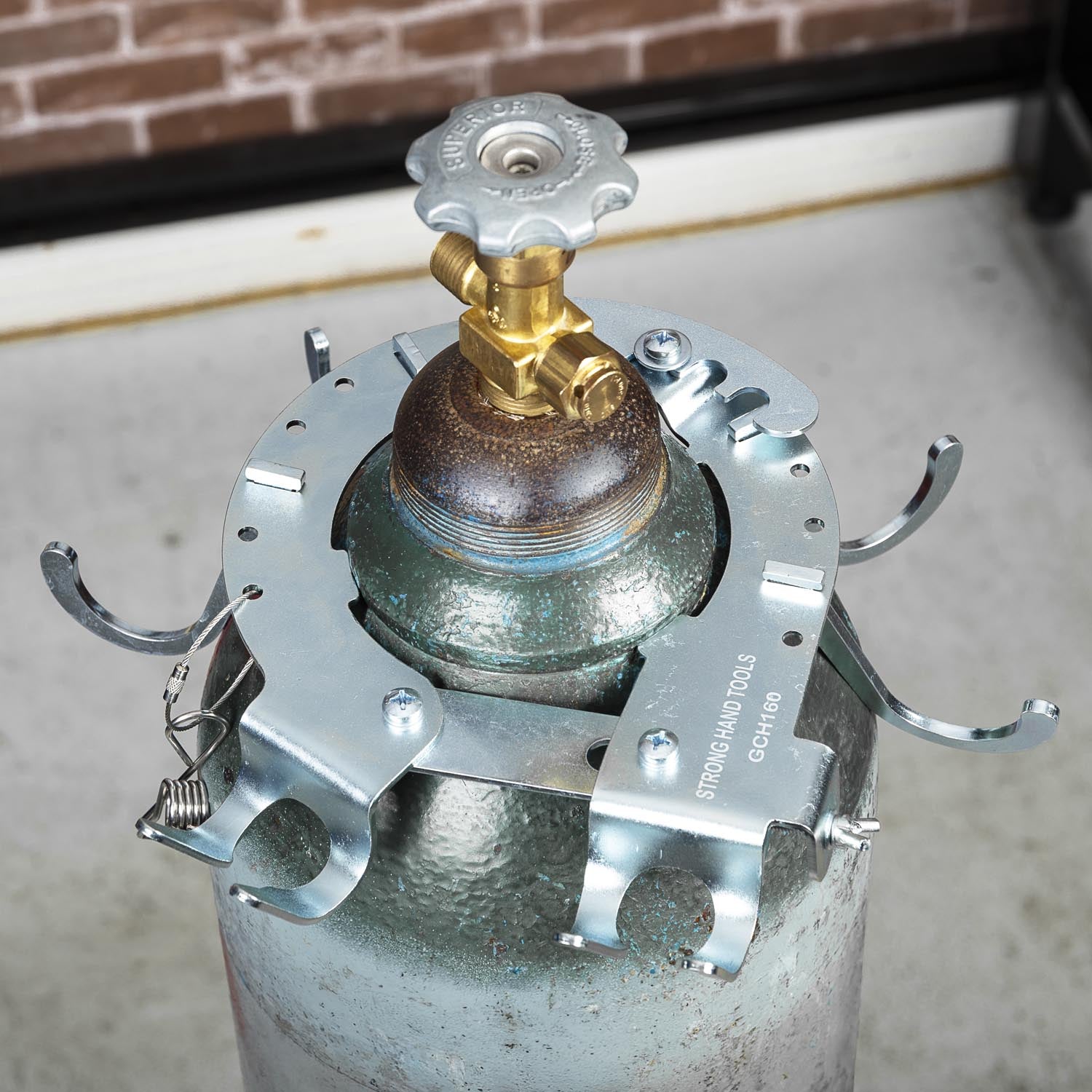 Gas Cylinder Storage with Hooks