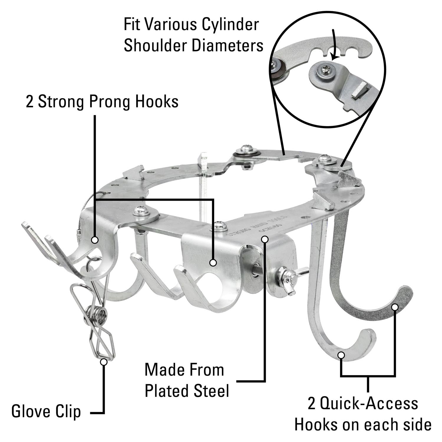 Gas Cylinder Storage with Hooks