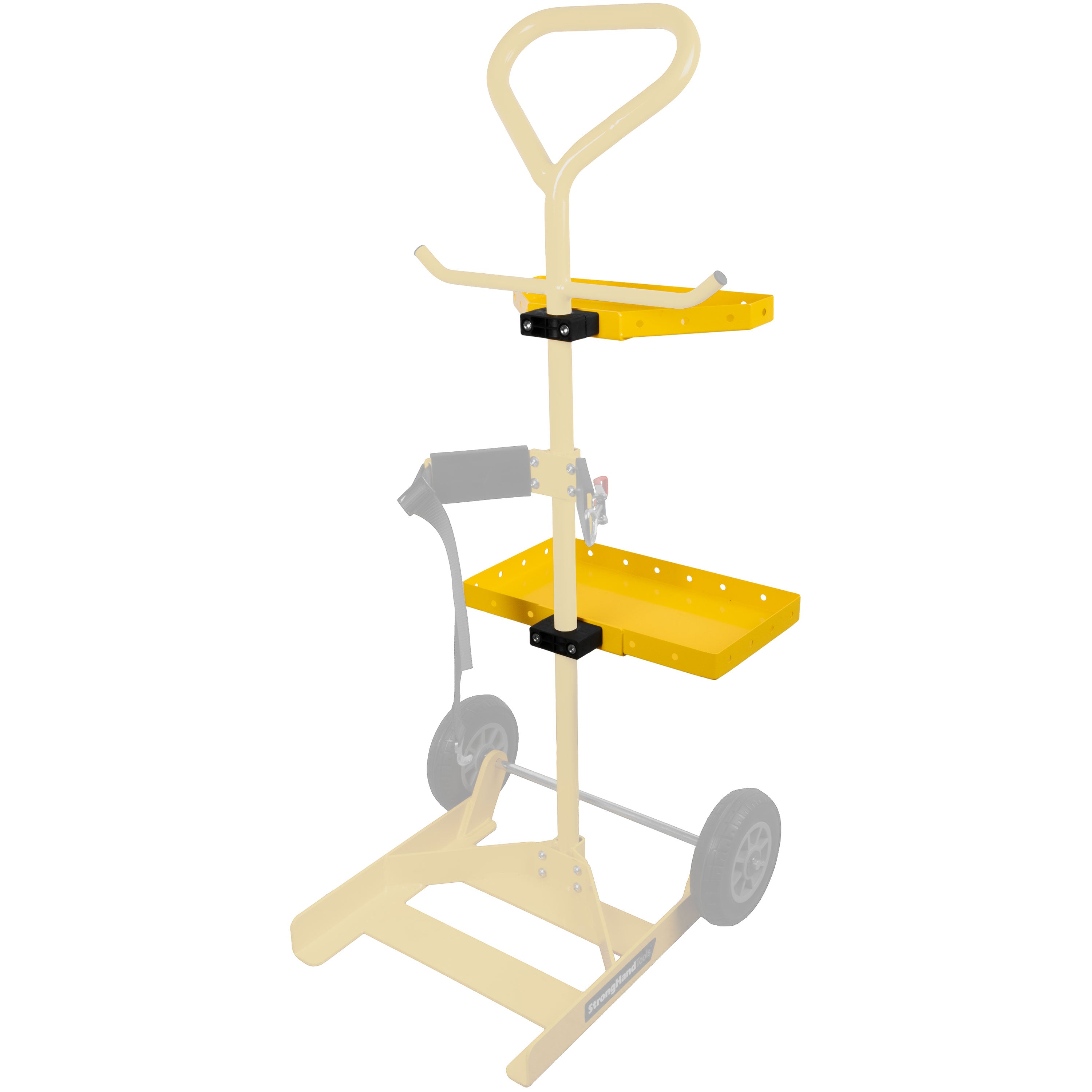 Gas Cylinder Dolly with Tool Trays, 330 lb Load Capacity