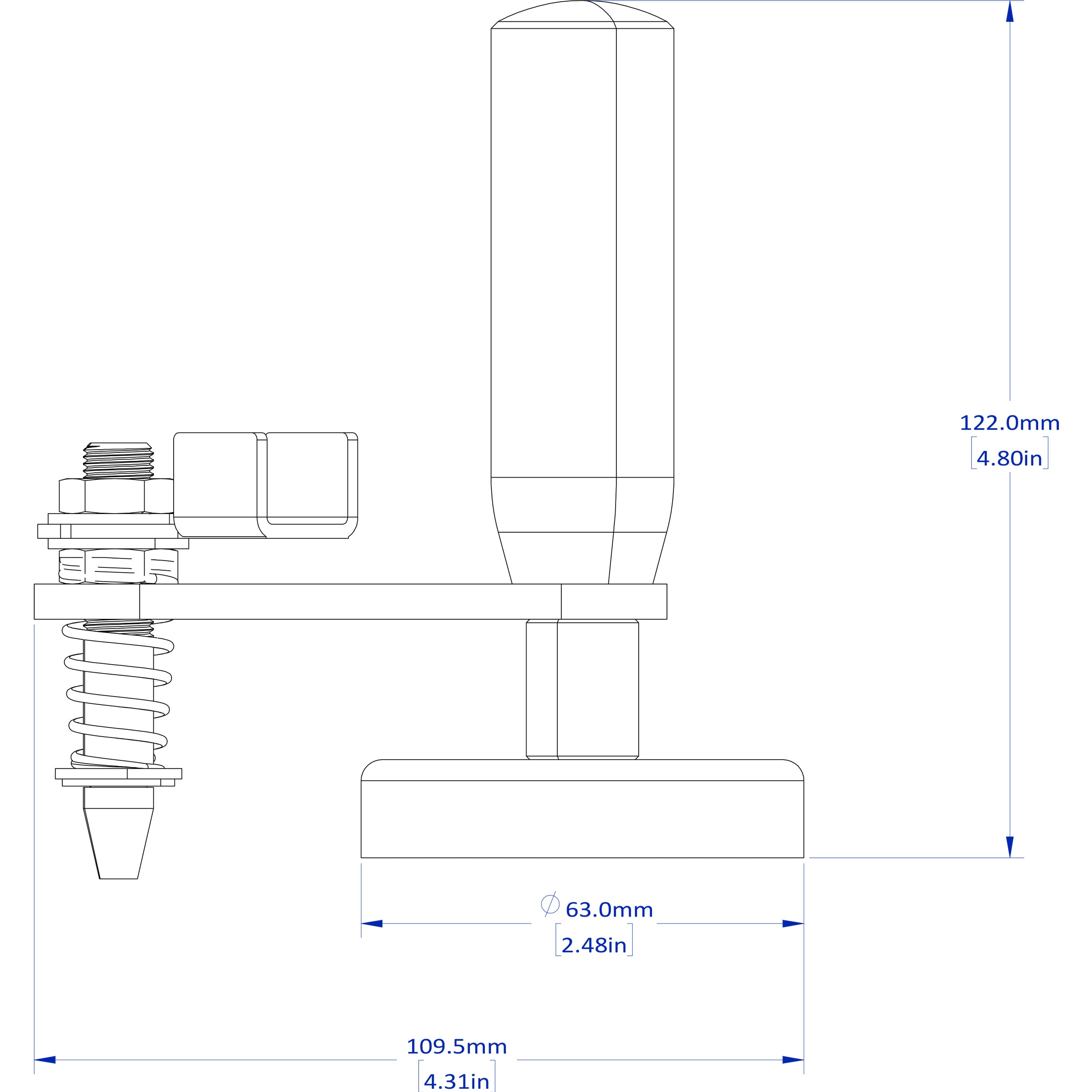 High-Temp Magnetic Spring Ground Clamp