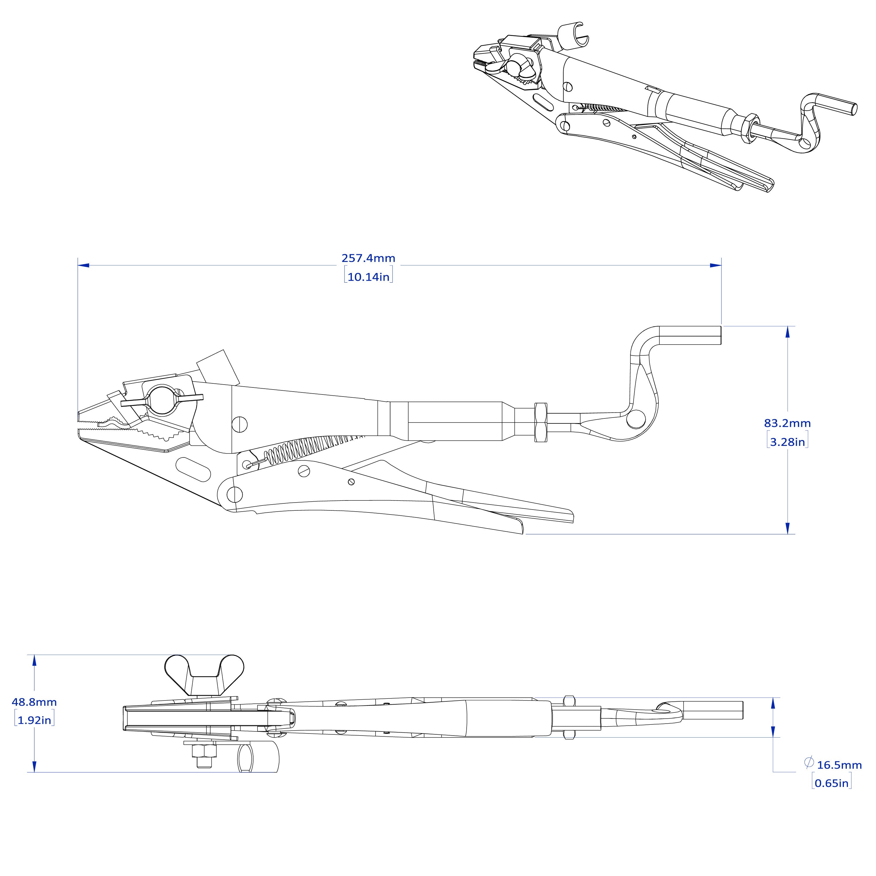 7" Extractor Locking Grounding Pliers