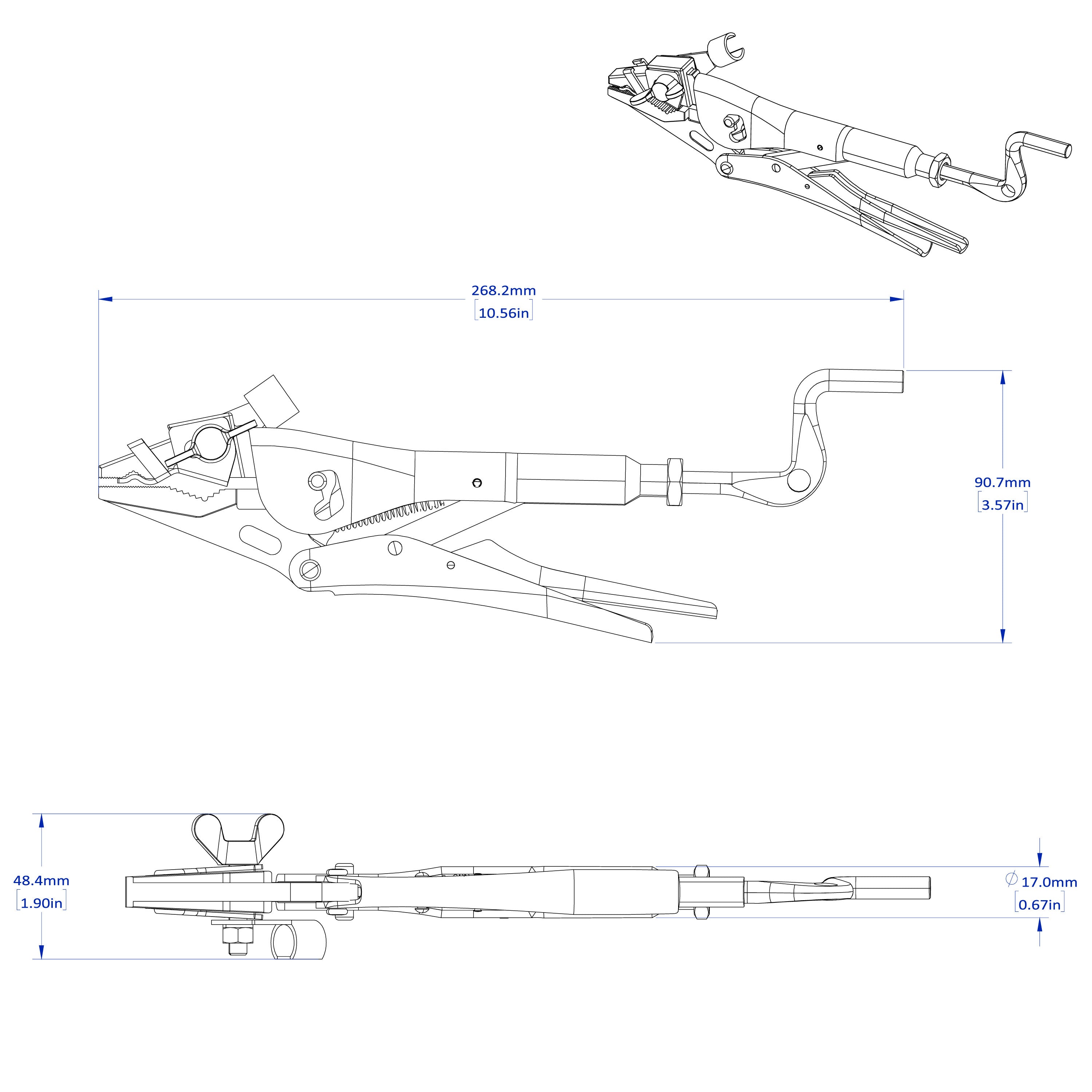7" Extractor Locking Grounding Pliers