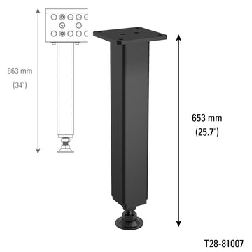 Table Legs, Alpha 28 500 mm H Fixed (T28-81005)