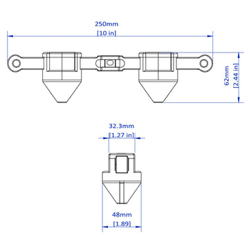 2pcs Two Hole Pins Set Aluminum 2 Hole Pipe Flange Aligners Connection 2pcs Two Hole Pins Set Aluminum 2 Hole Pipe Flange Aligners Connection