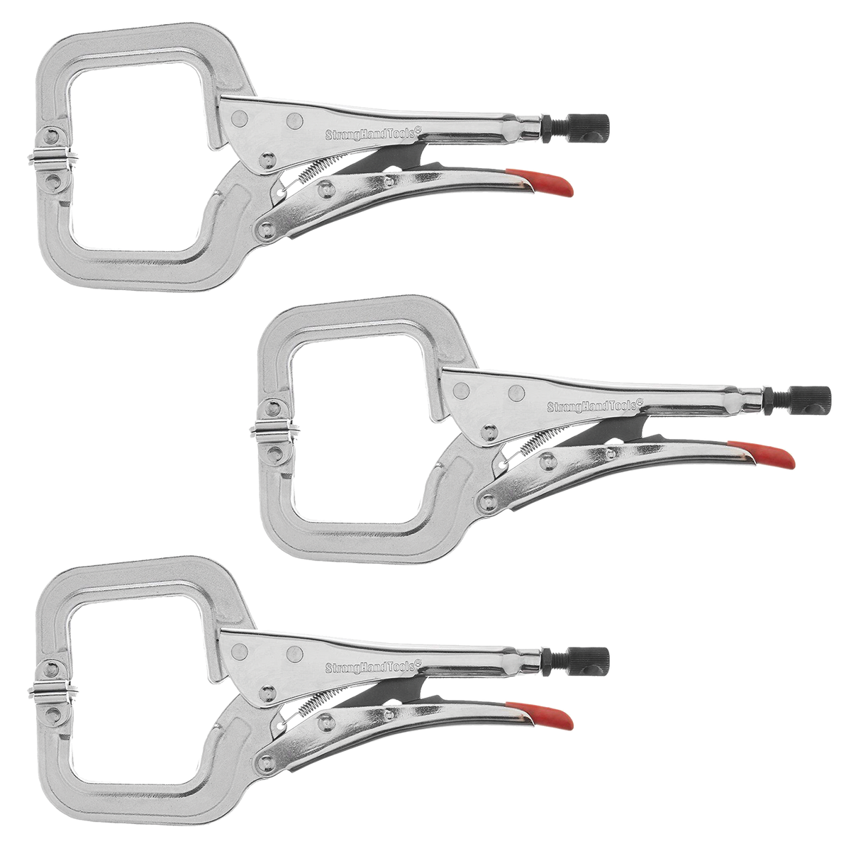 5-Piece Locking C-Clamp Pliers Set With Regular Tips - ATE Brand, New