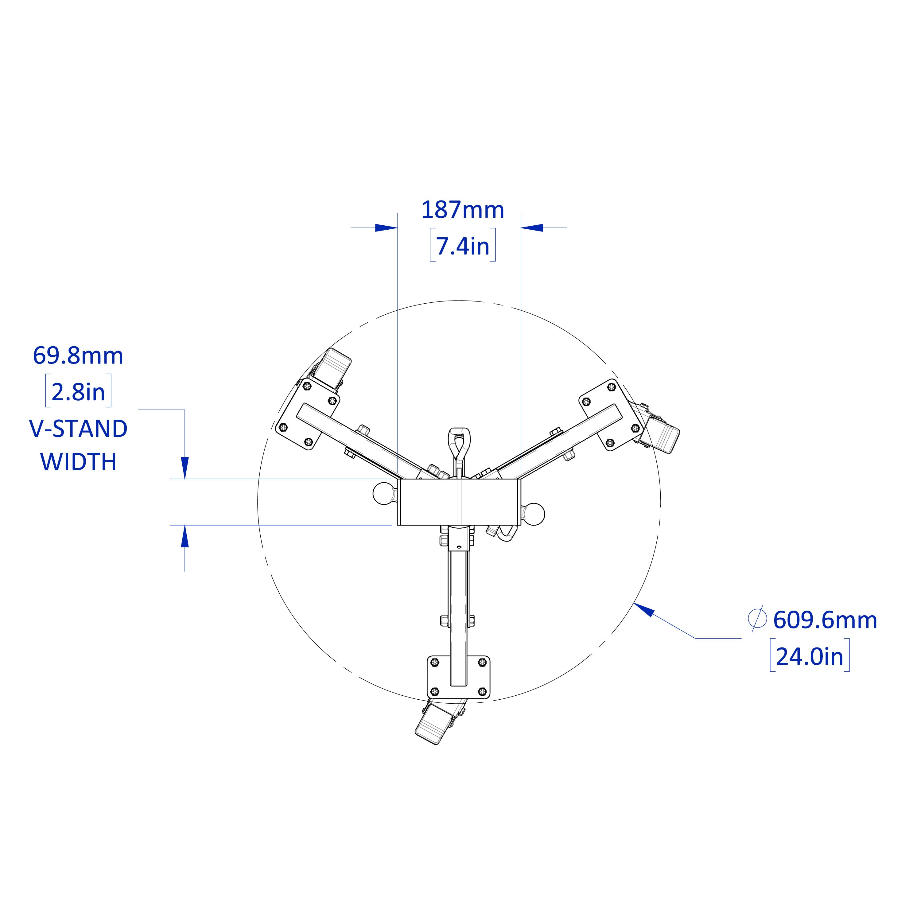 Scout Tripod, 14" Diameter, Work Stand, 5/8" System