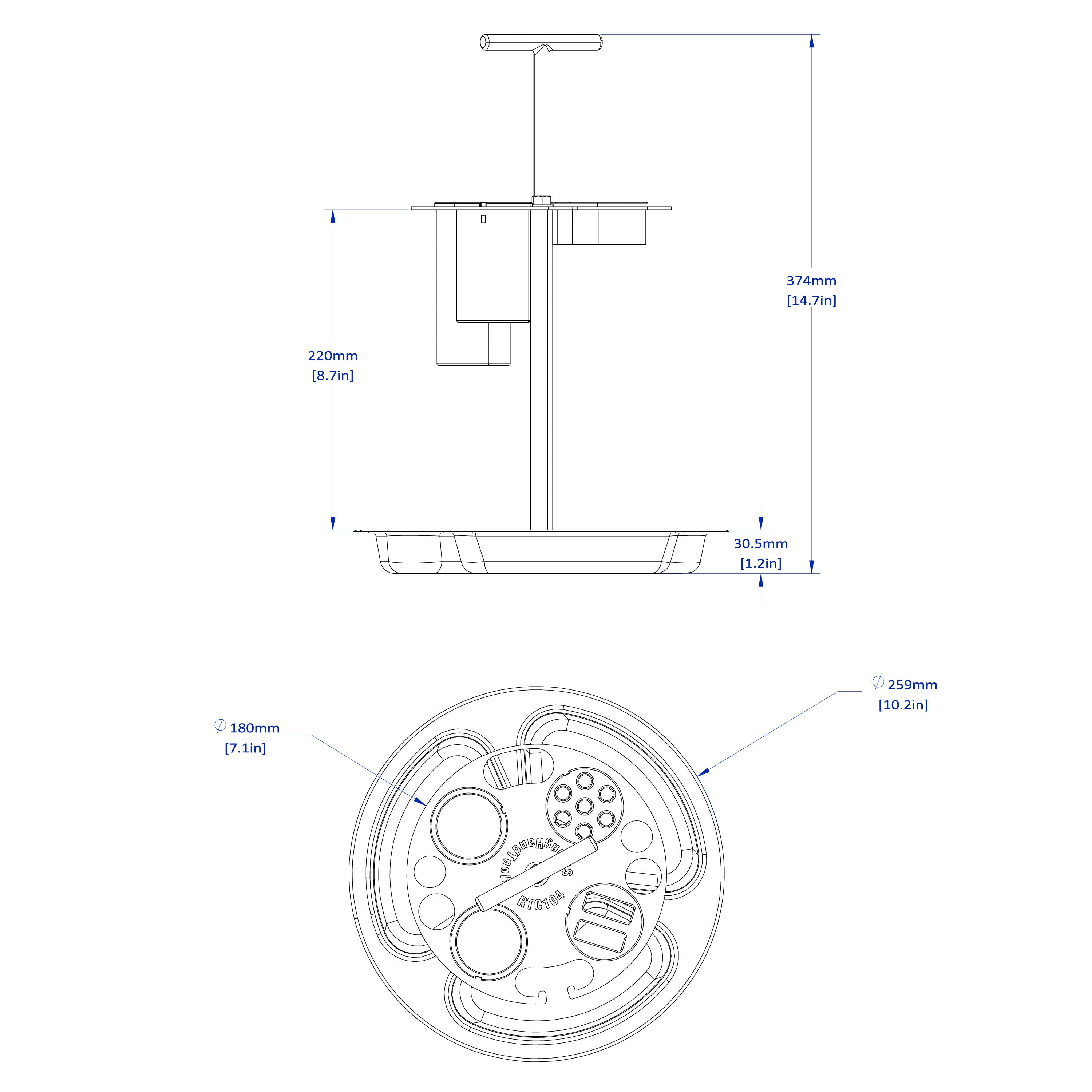 Portable Round Tool Tray