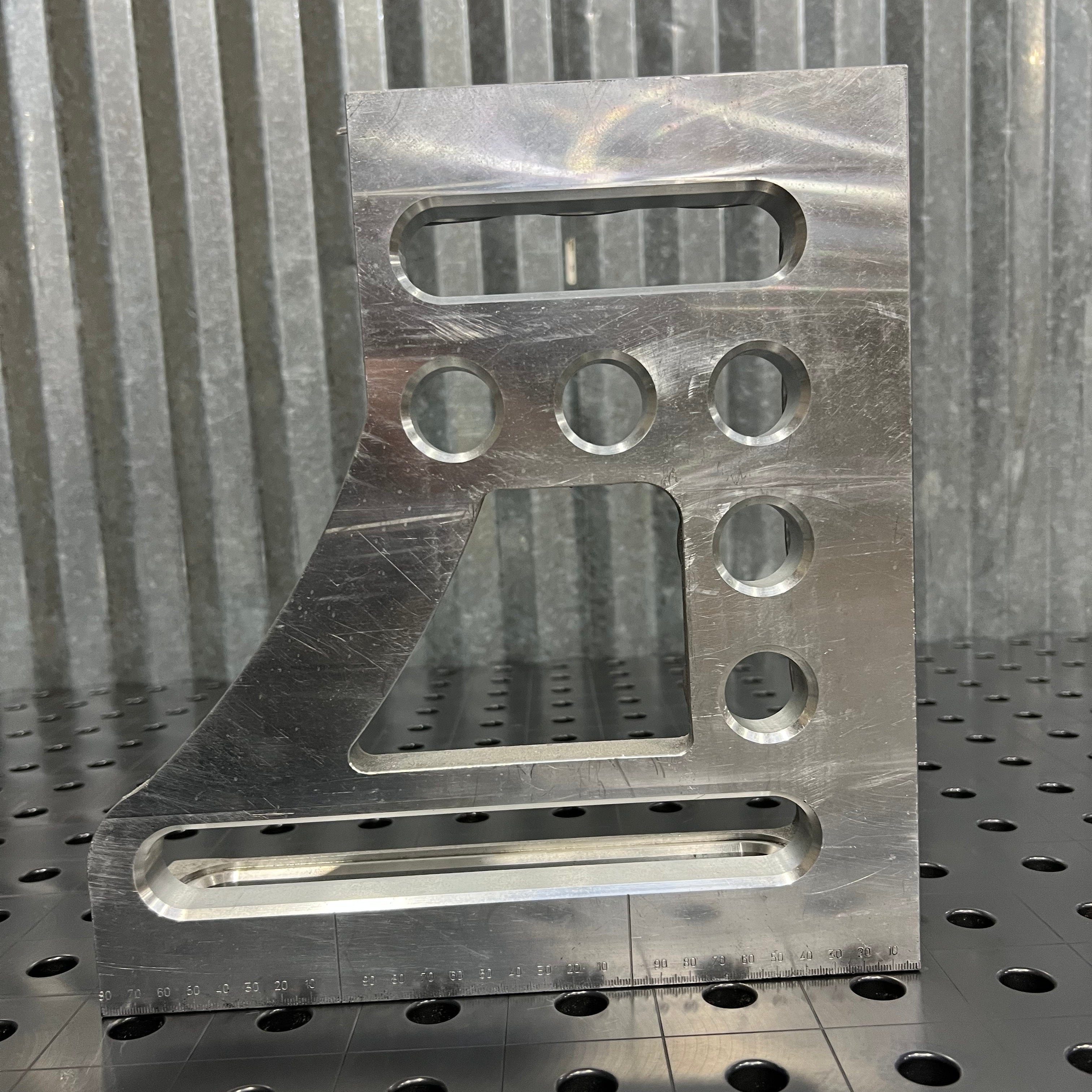 GK Right Stop and Clamping Square, 300 mm, Aluminum/Titanium [Open Box]