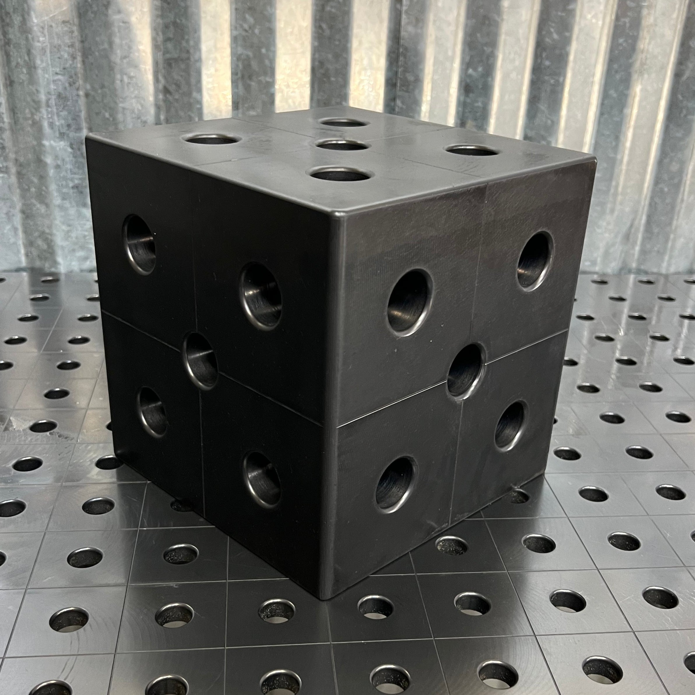 Square U-Shape Riser Block,  200 x 200 x 200 mm, Nitrided [Open Box]