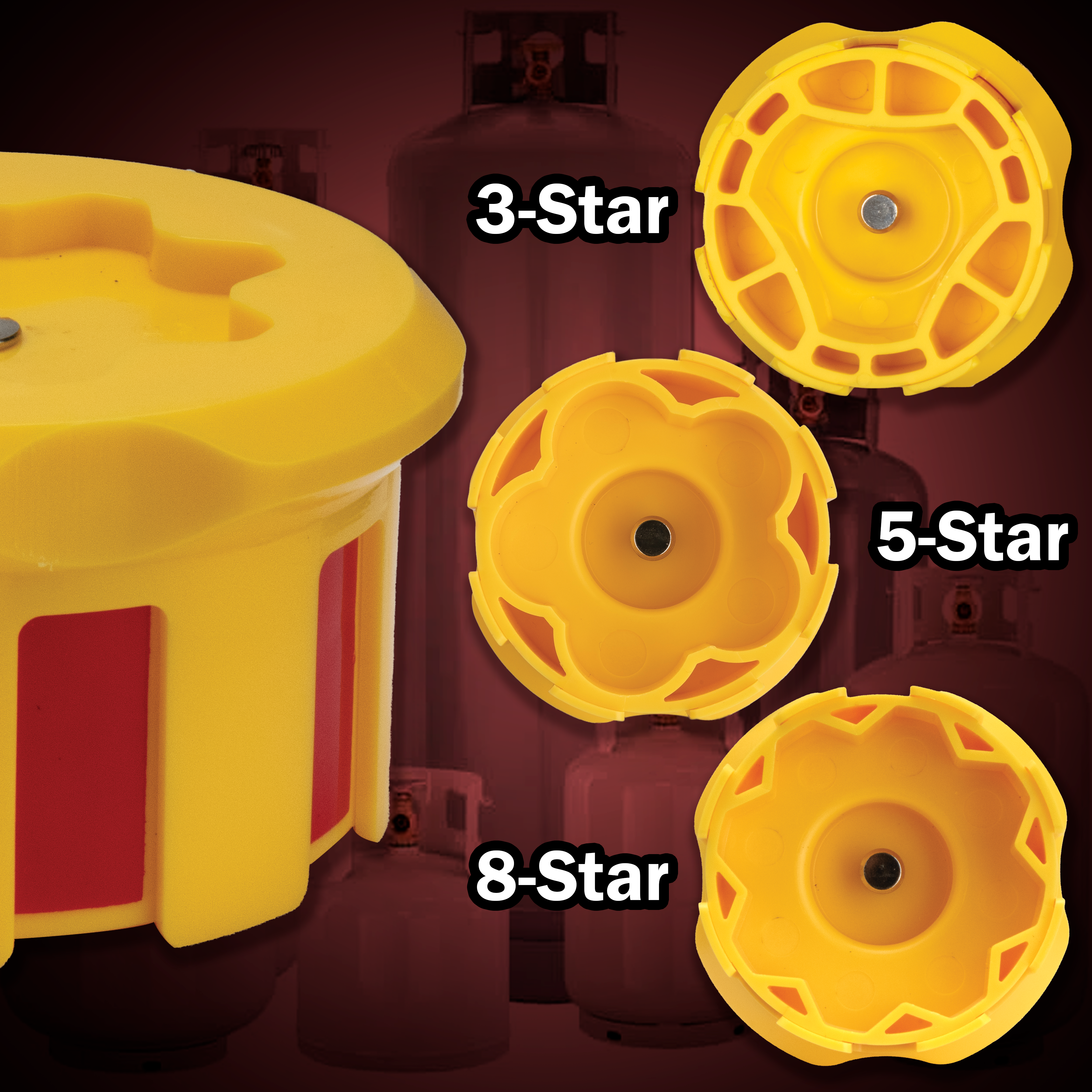 Indicadores de válvulas de cilindros de gas EZ-View 