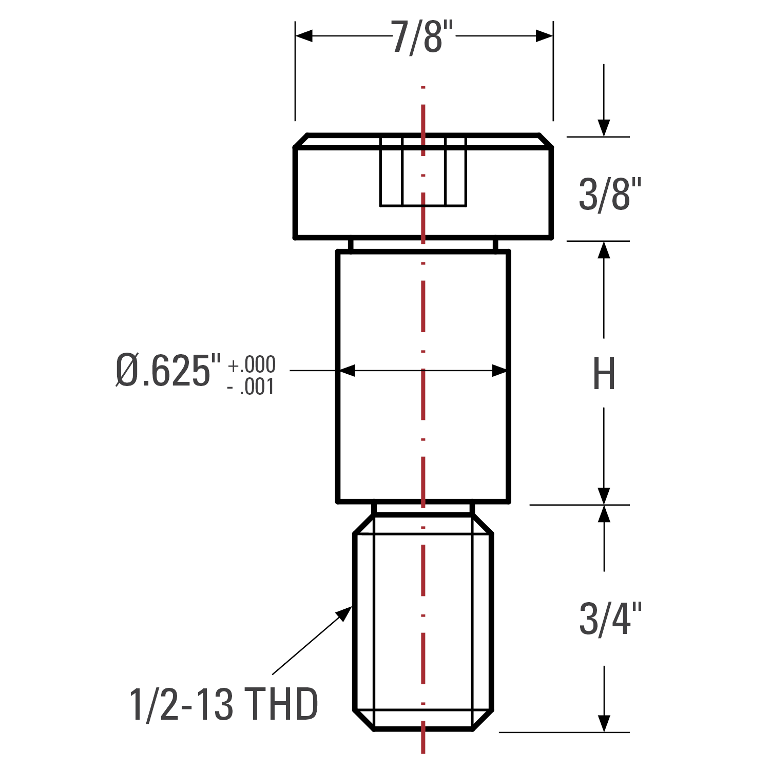 Socket Head Shoulder Bolts, Fit 5/8 Holes
