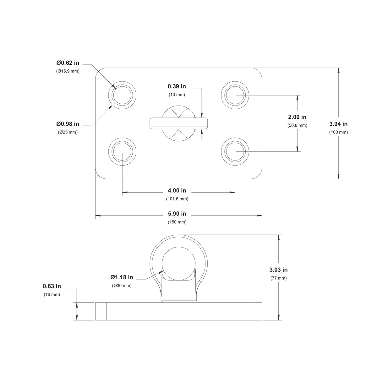 Lifting Brackets, 5/8"