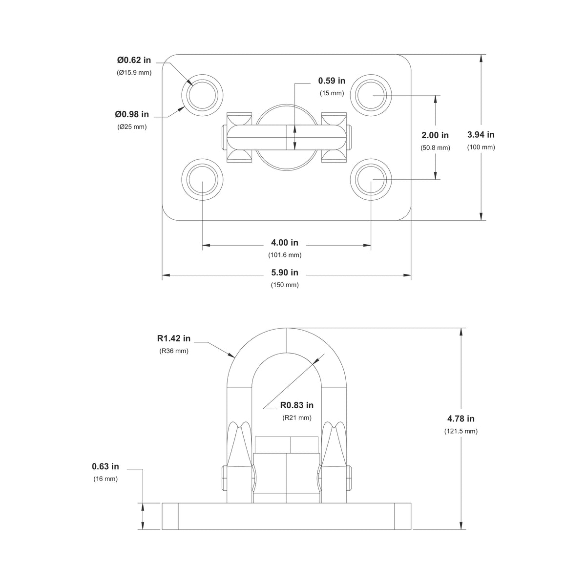 Lifting Brackets, 5/8"