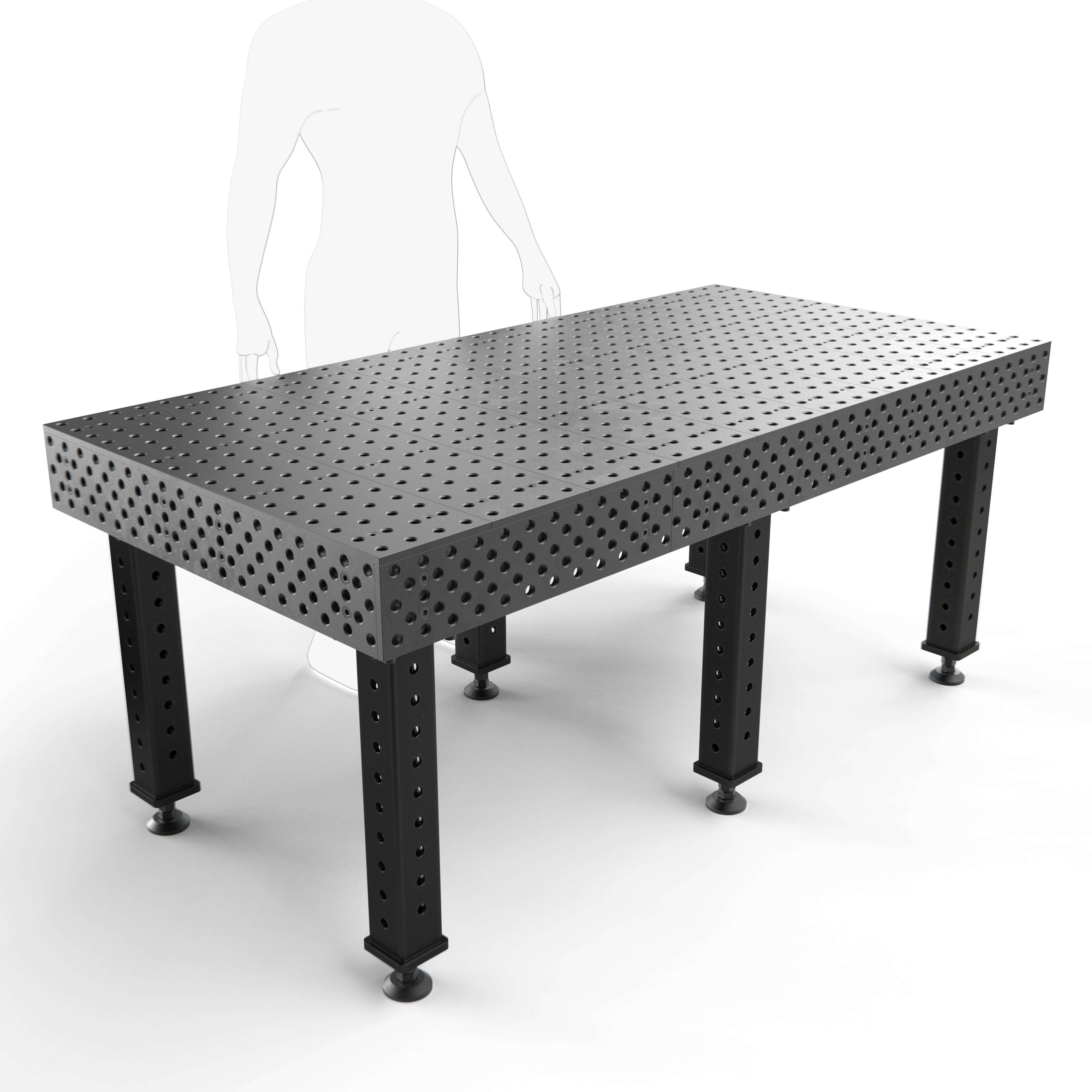 Alpha, 5-Sided, 6' x 3' (72" x 36") Table, 5/8" System