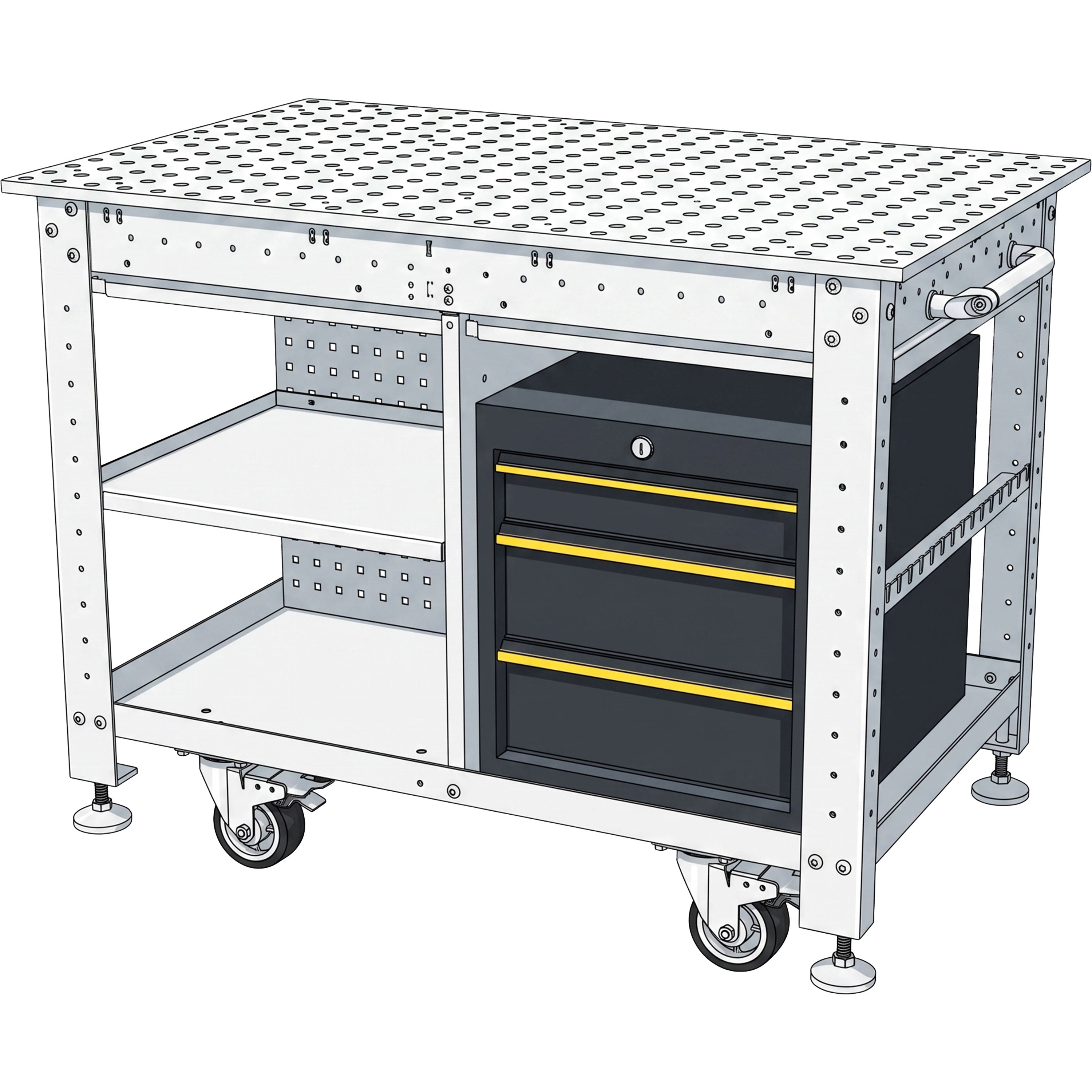 Cajas de herramientas de almacenamiento para carritos Rhino