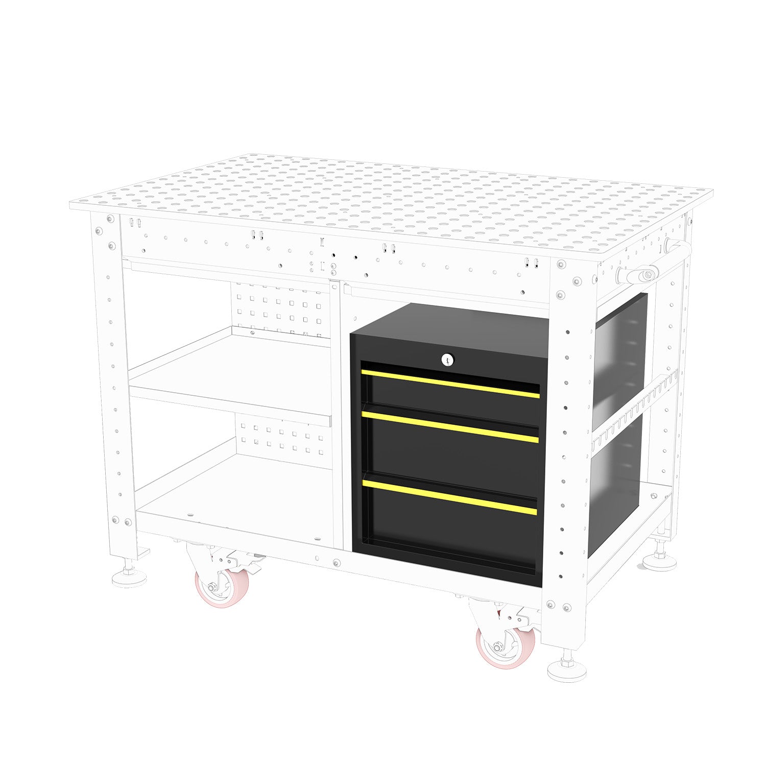 Cajas de herramientas de almacenamiento para carritos Rhino