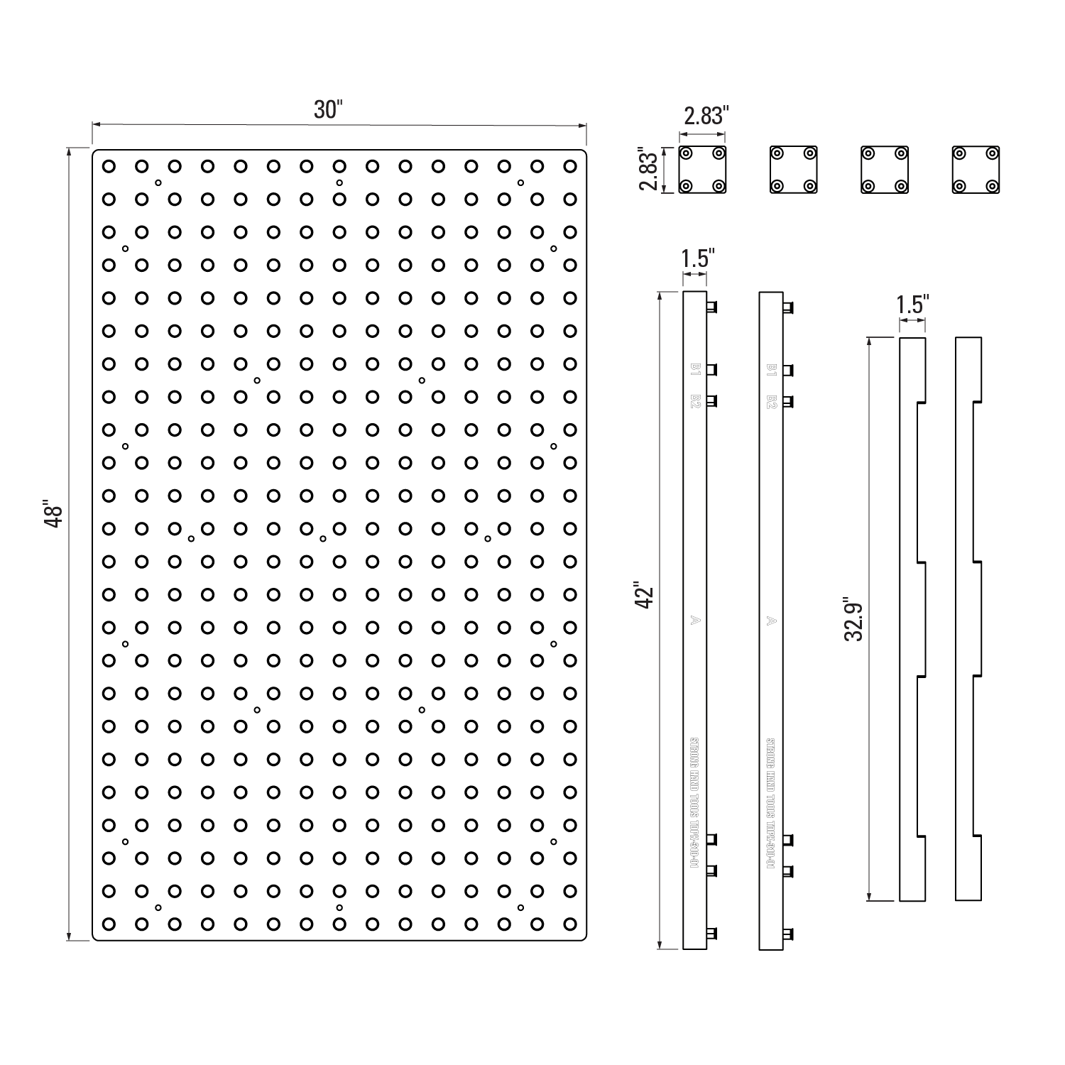 Rhino Plate Connecting Bridge Kit, with one 30" x 48" Plate