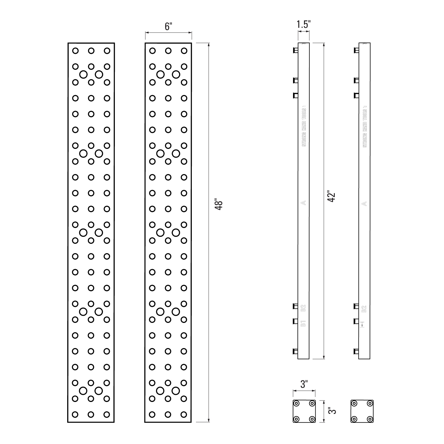 Rhino Plate Expansion Kit with Two 6" x 48" Plates