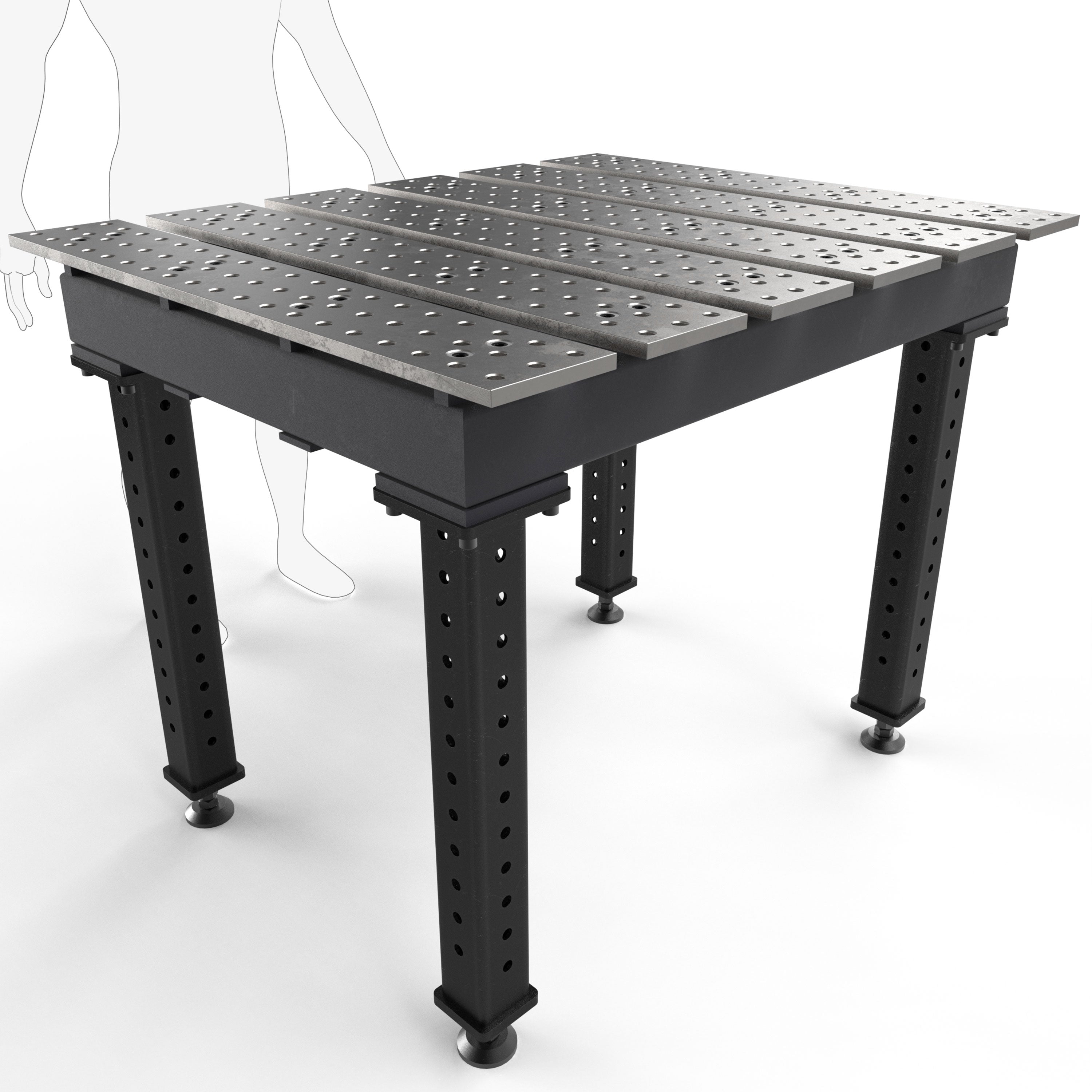 Slotted 4' × 3' (47" x 38") Table, 5/8" System