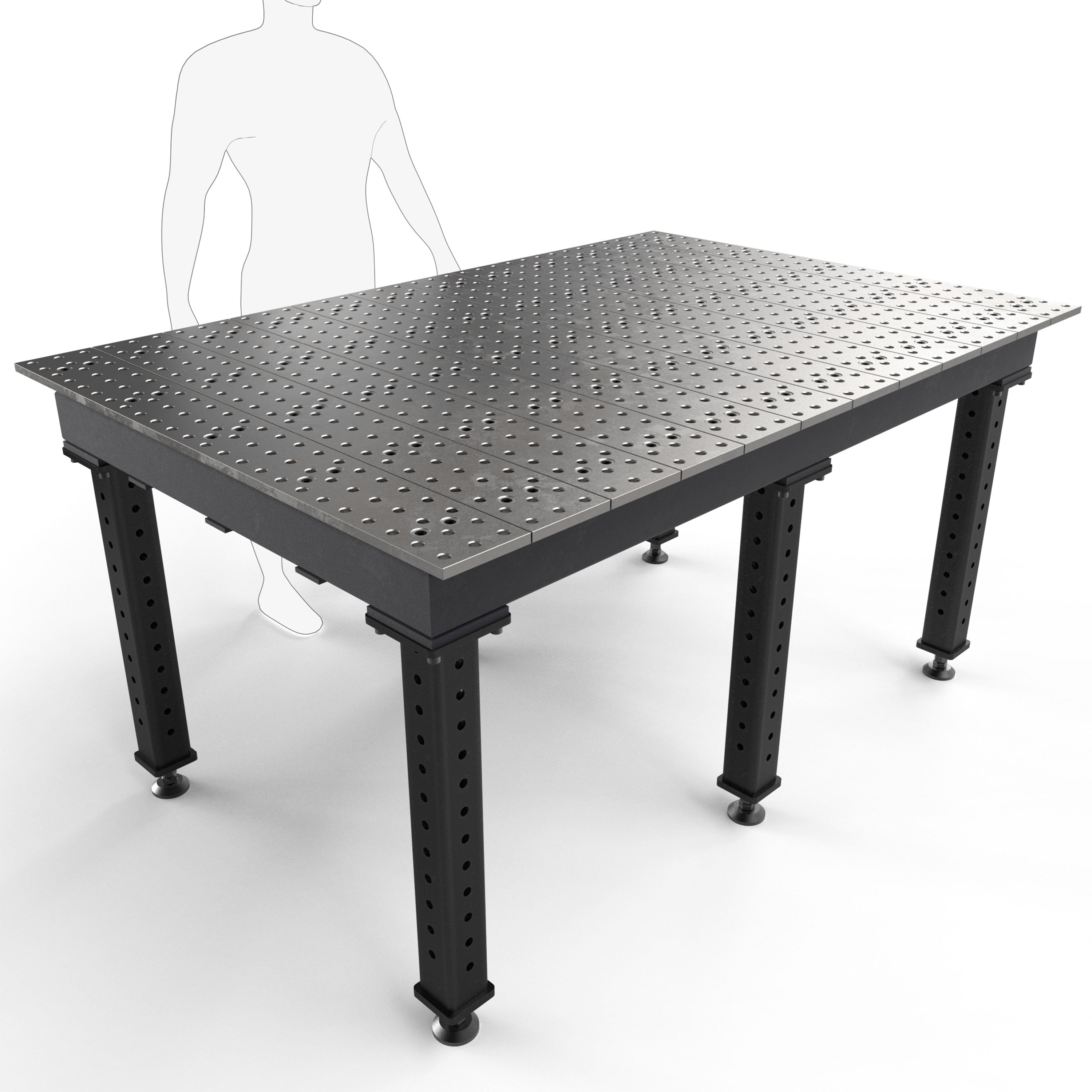 Max 6' x 4' (72" x 48") Table, 5/8" System