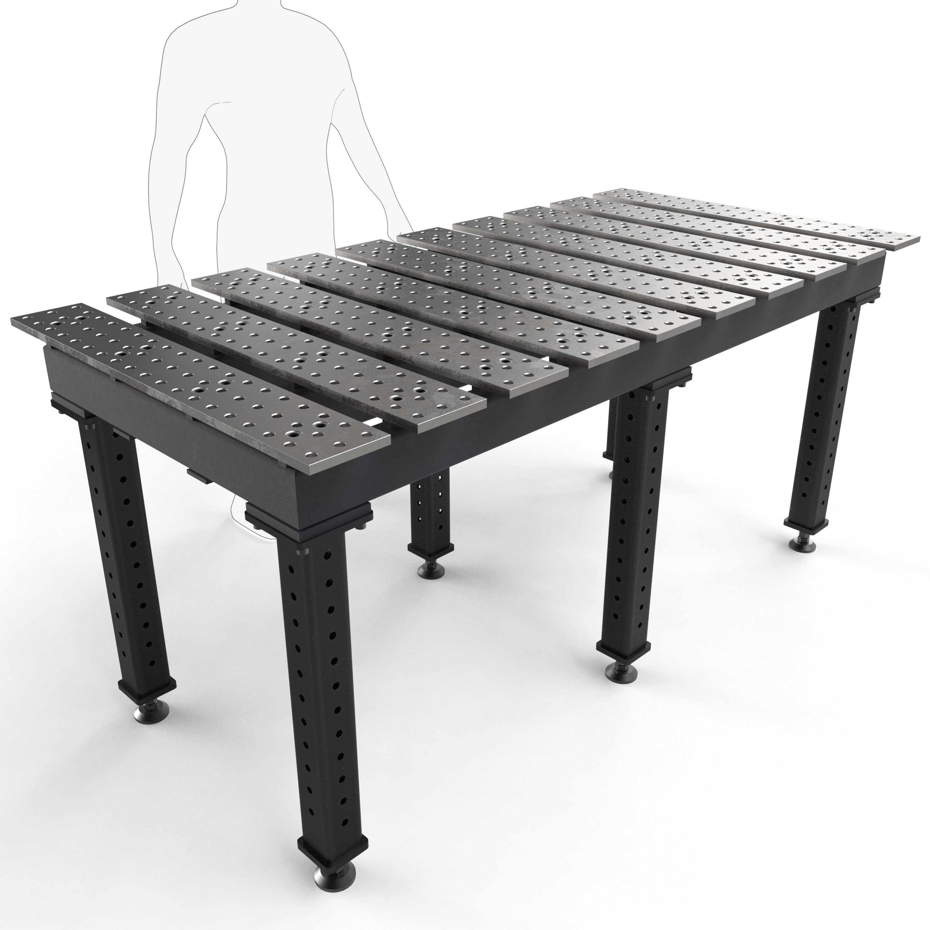 Slotted 6-1/2' × 3' (78" x 38") Table, 5/8" System