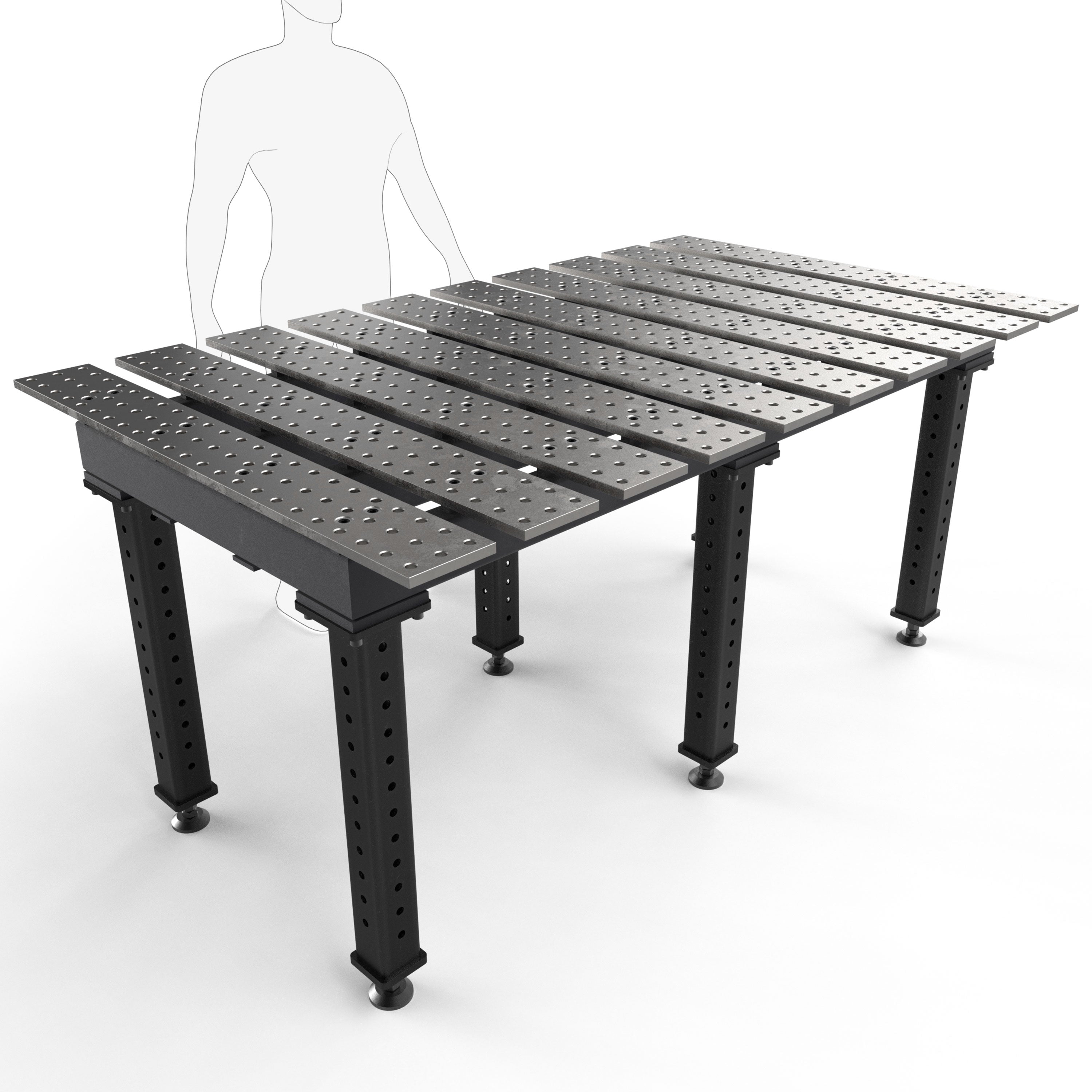 MAX Slotted 6-1/2' × 4' (78" x 48") Tables, 5/8" System