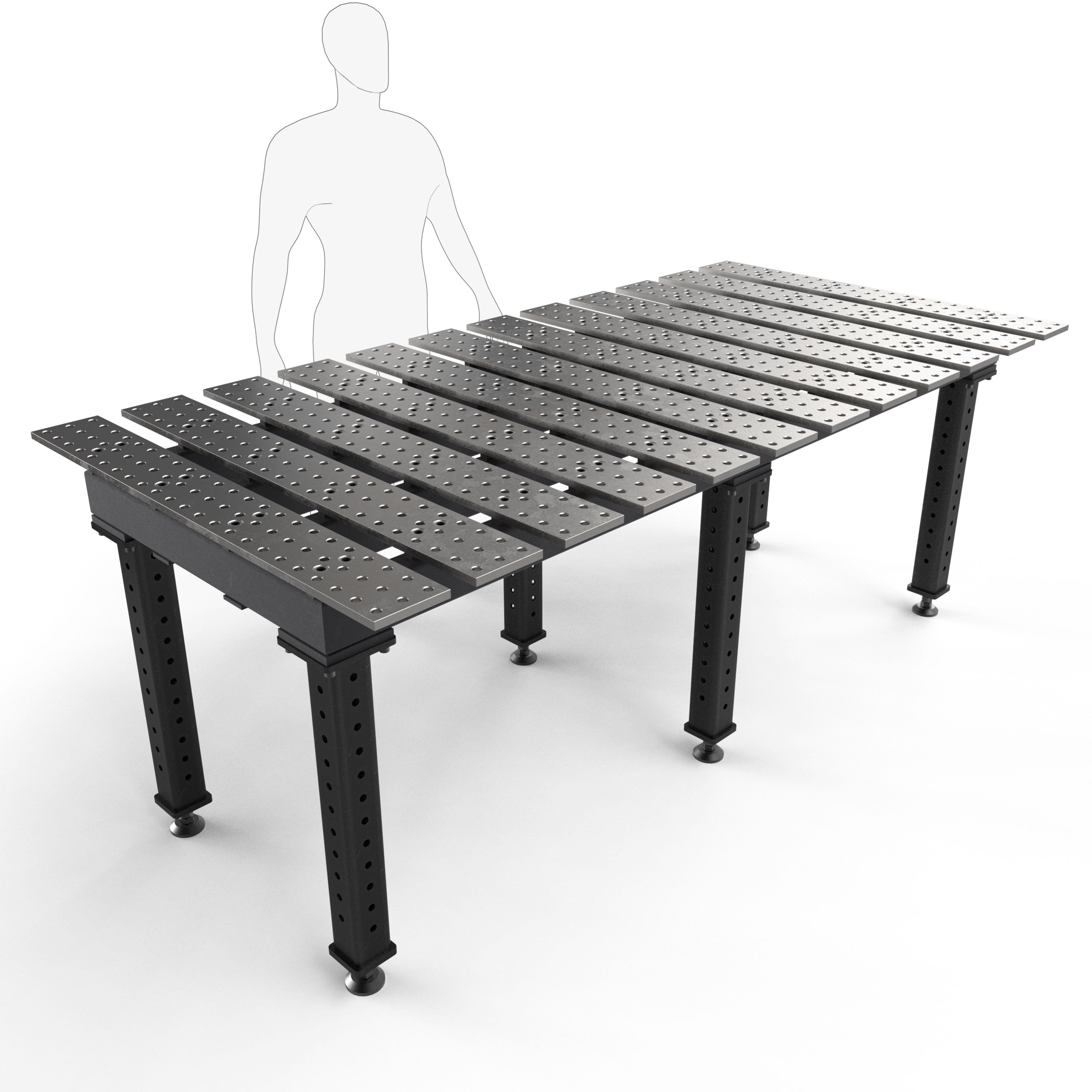 MAX Slotted 8' x 4' (94" x 46") Table, 5/8" System
