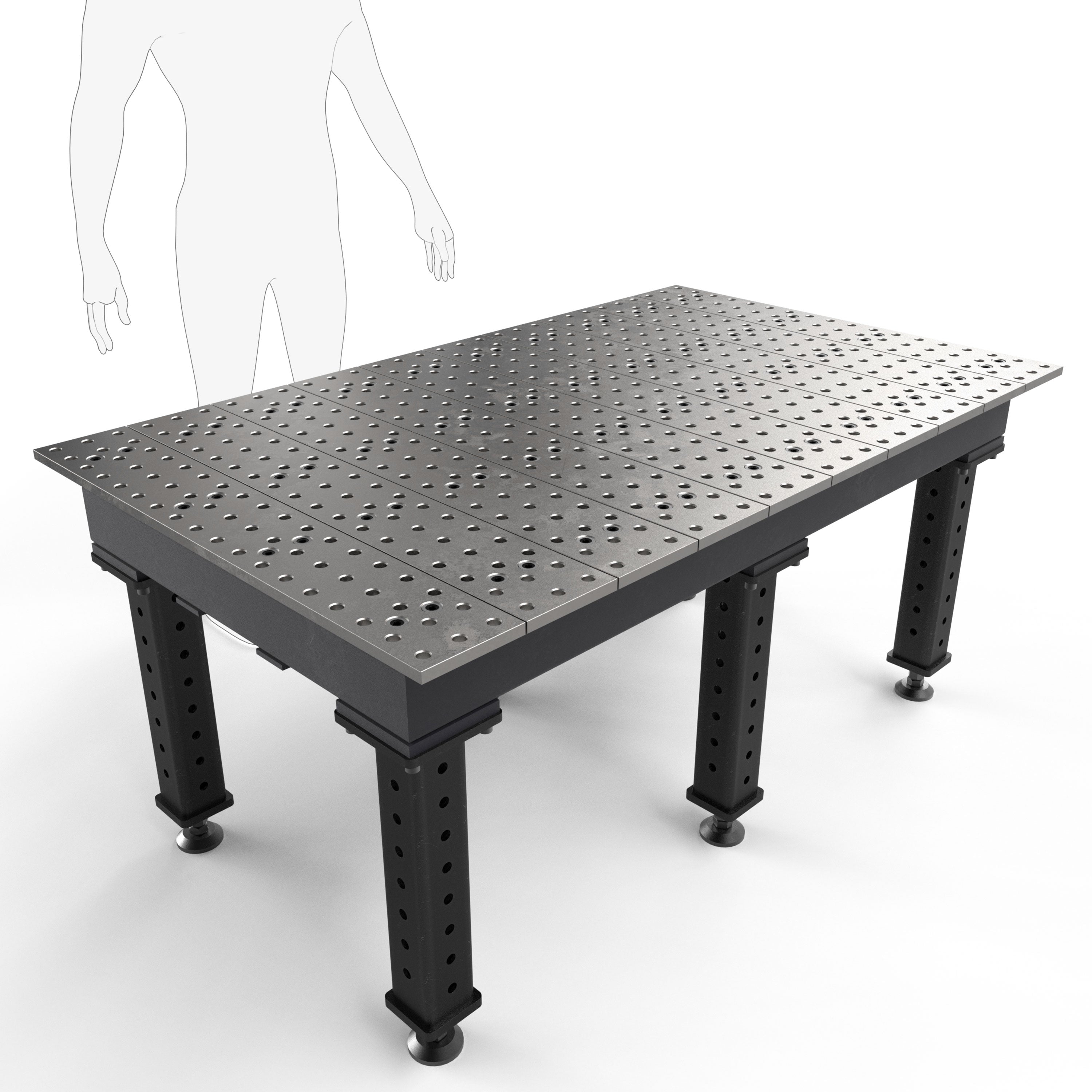 Max 5' × 3' (60" x 36") Tables, 5/8" System