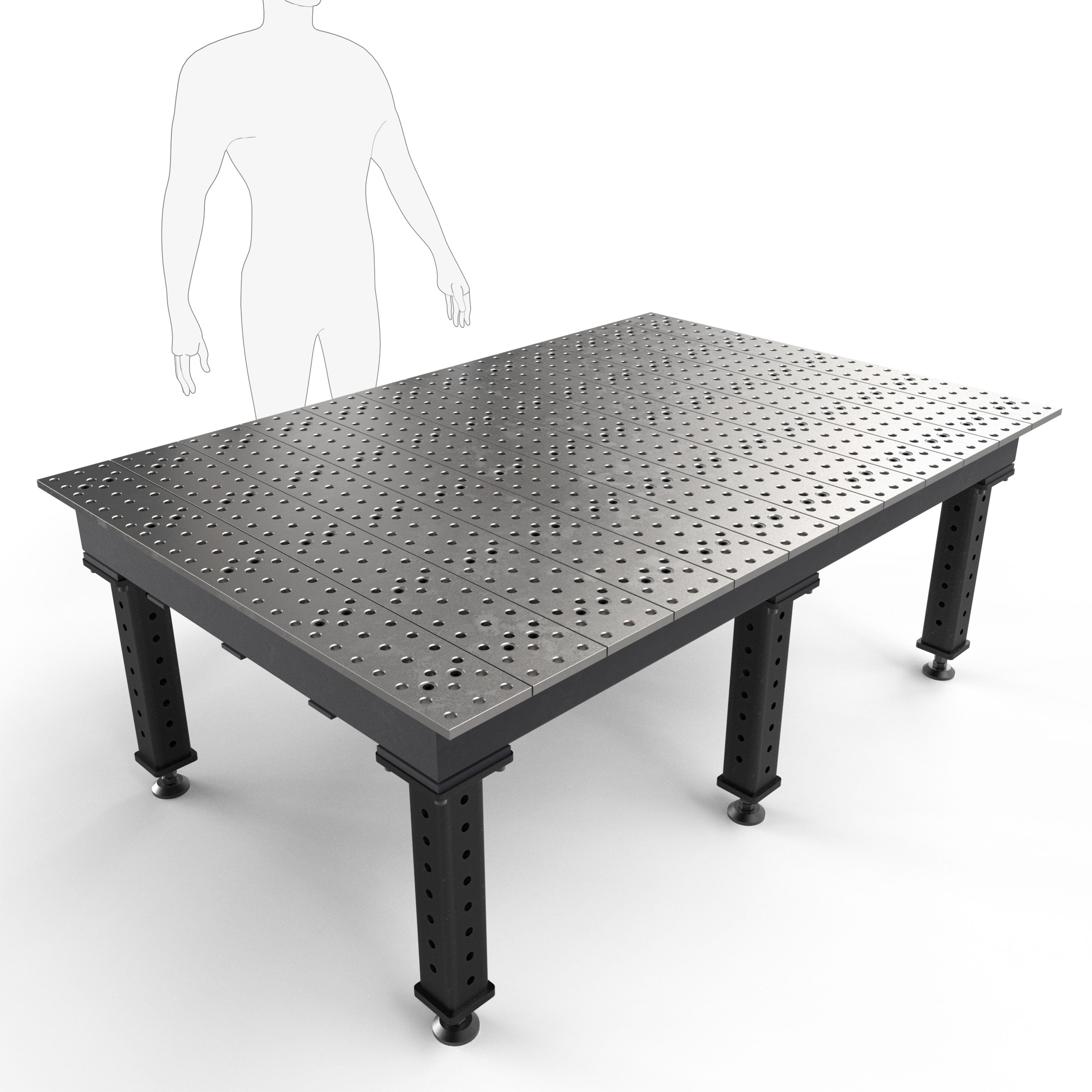 Max 6' x 4' (72" x 48") Table, 5/8" System