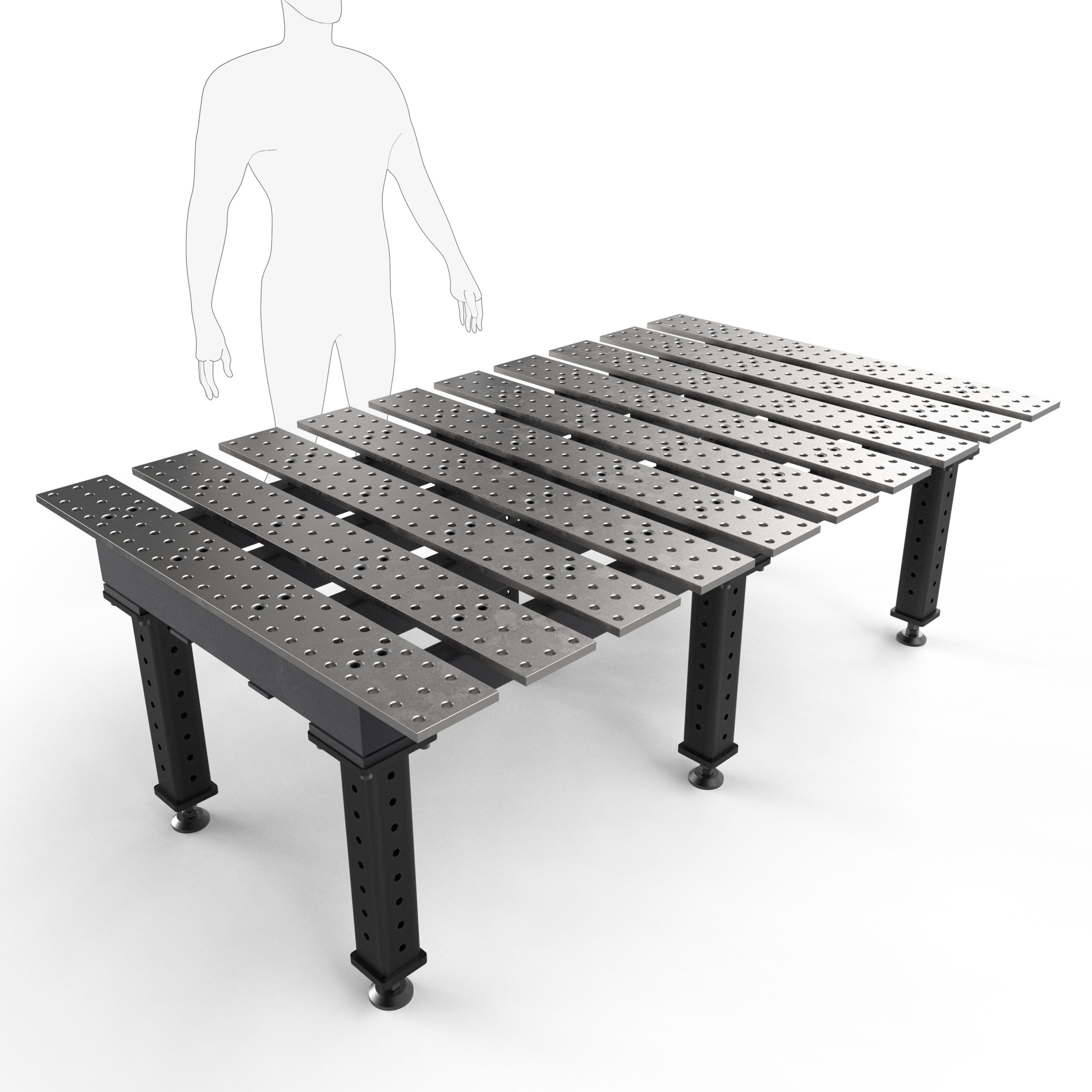 MAX Slotted 6-1/2' × 4' (78" x 48") Tables, 5/8" System