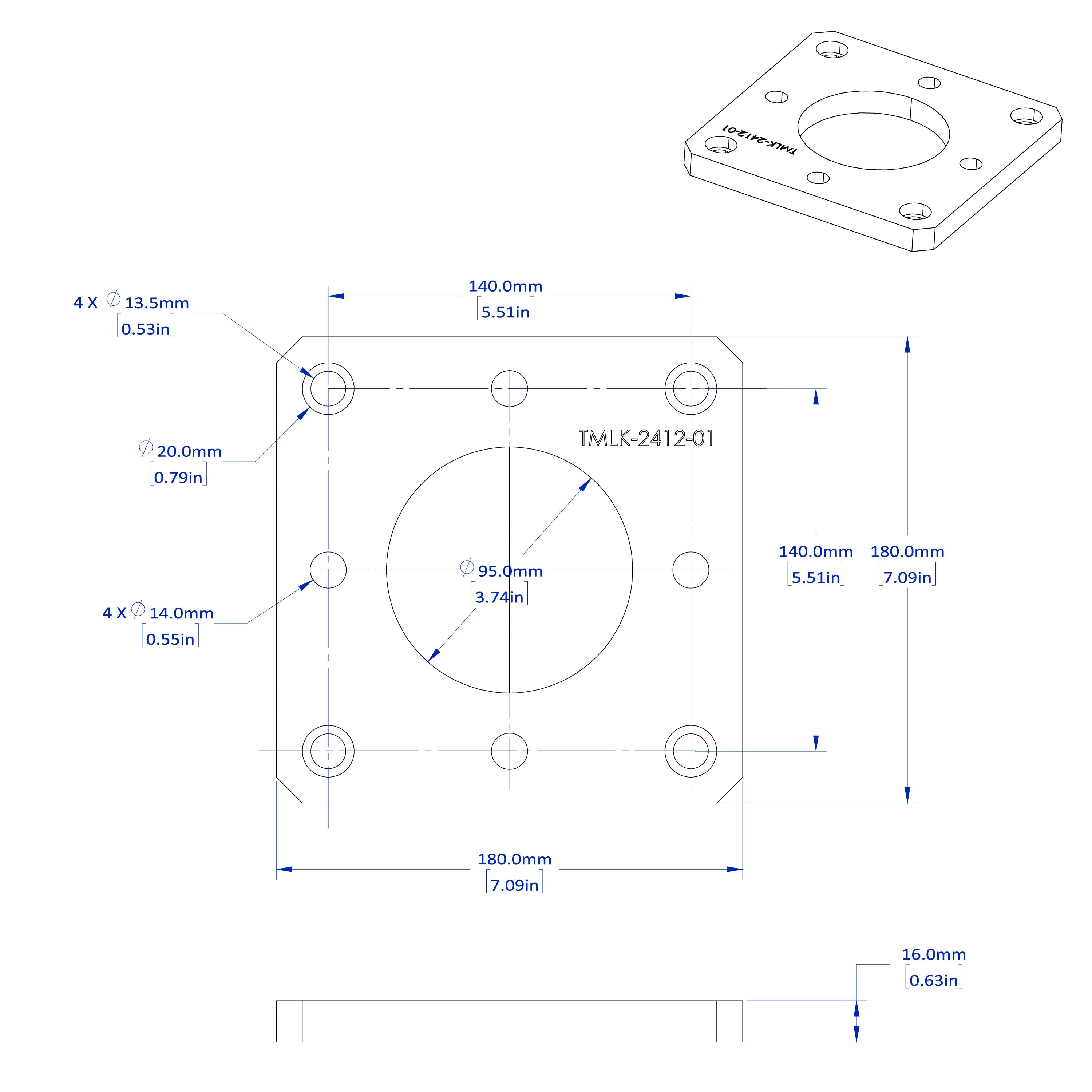 Mounting Adapter Plates for Scissor Lift HSLT600