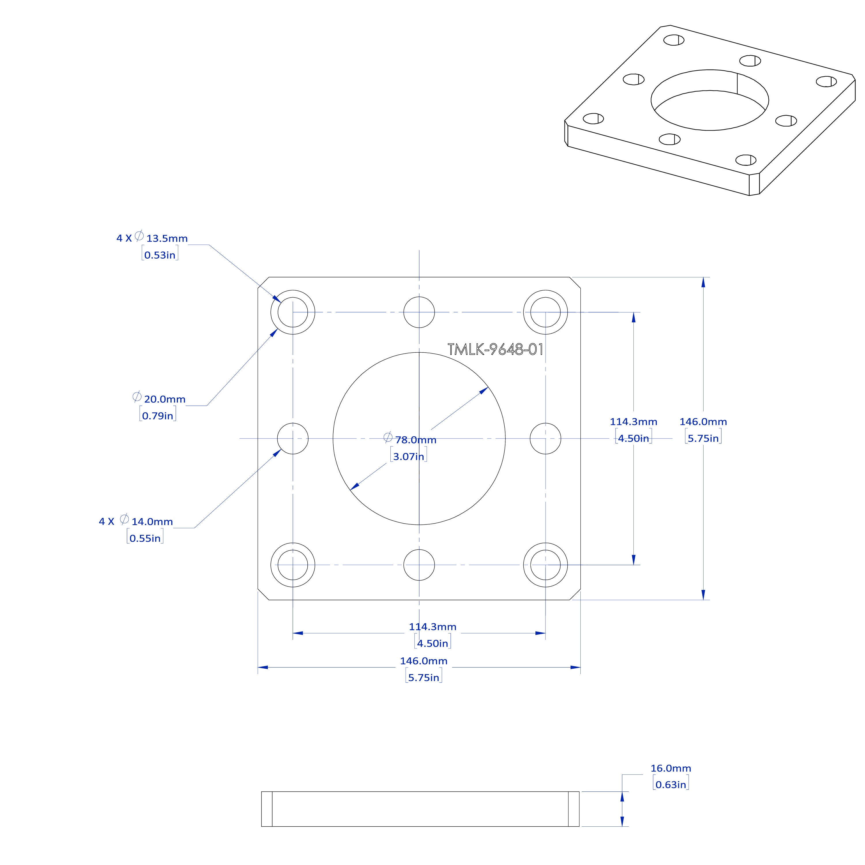 Mounting Adapter Plates for Scissor Lift HSLT600 – Strong Hand Tools