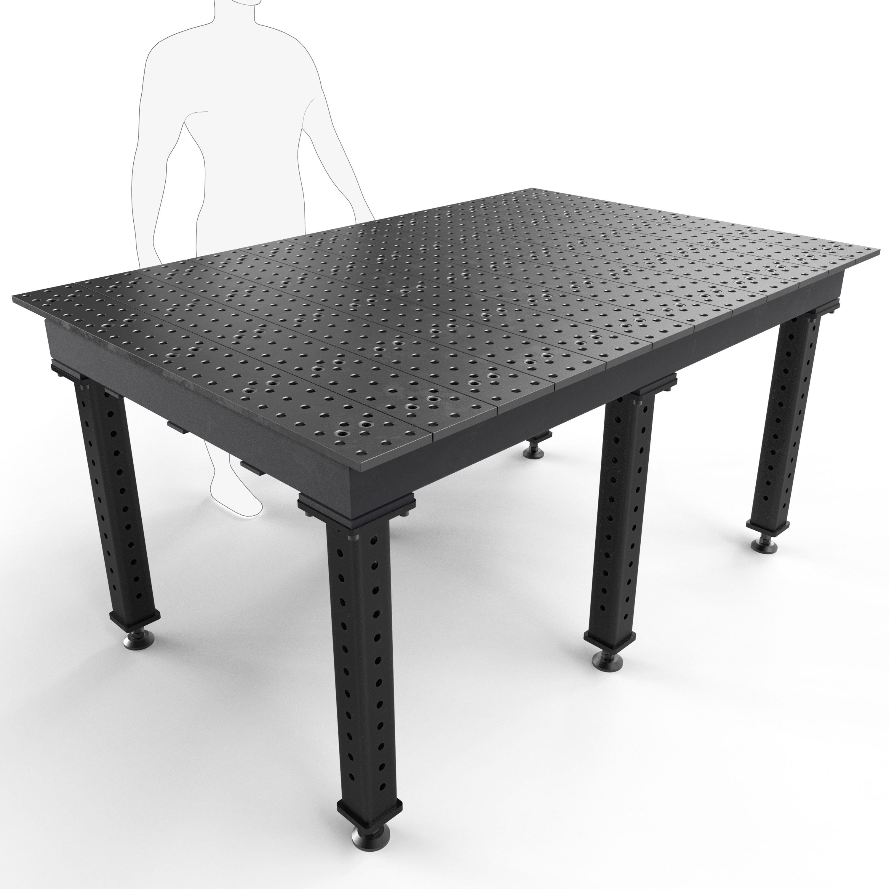 Max 6' x 4' (72" x 48") Table, 5/8" System