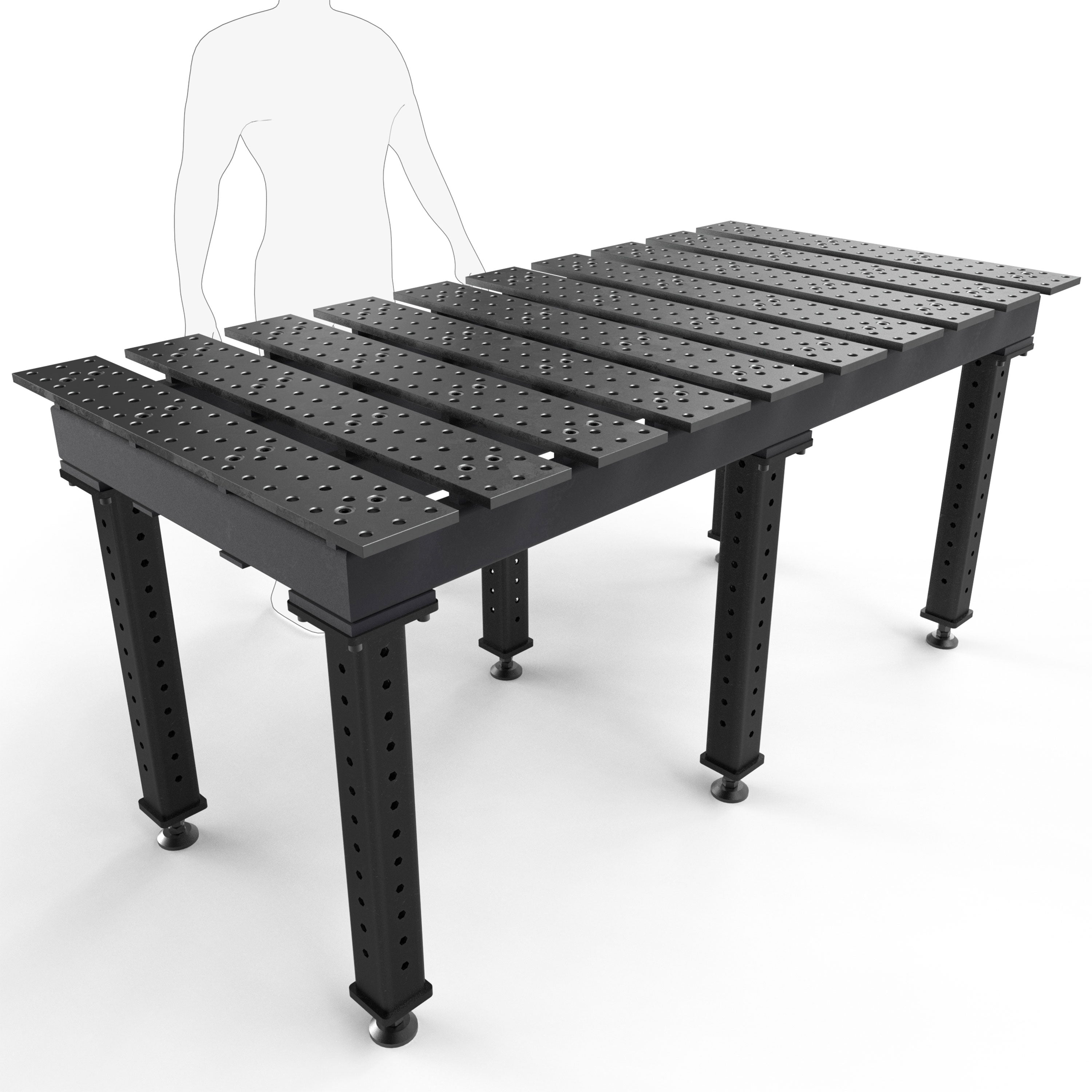 Slotted 6-1/2' × 3' (78" x 38") Table, 5/8" System