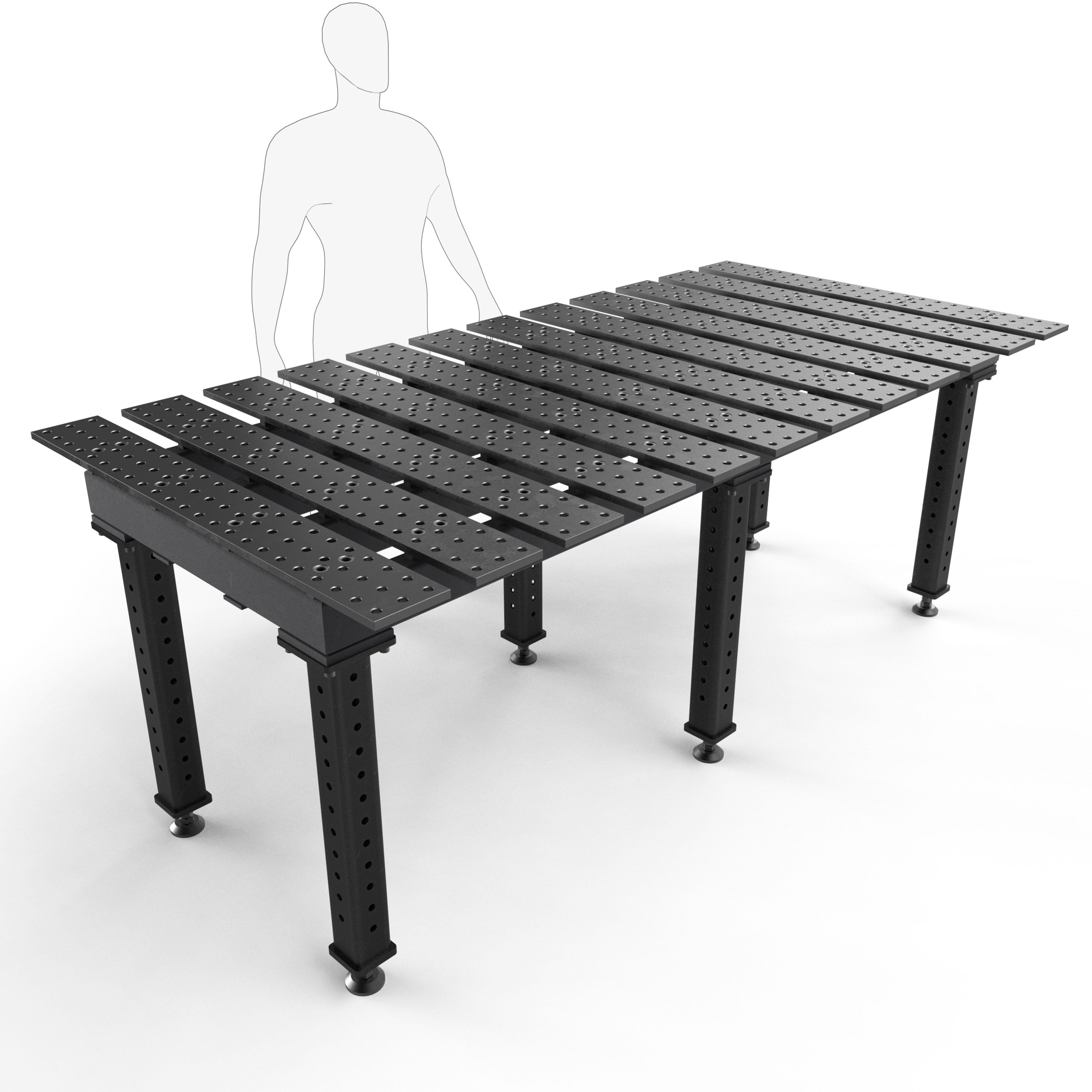 MAX Slotted 8' x 4' (94" x 46") Table, 5/8" System