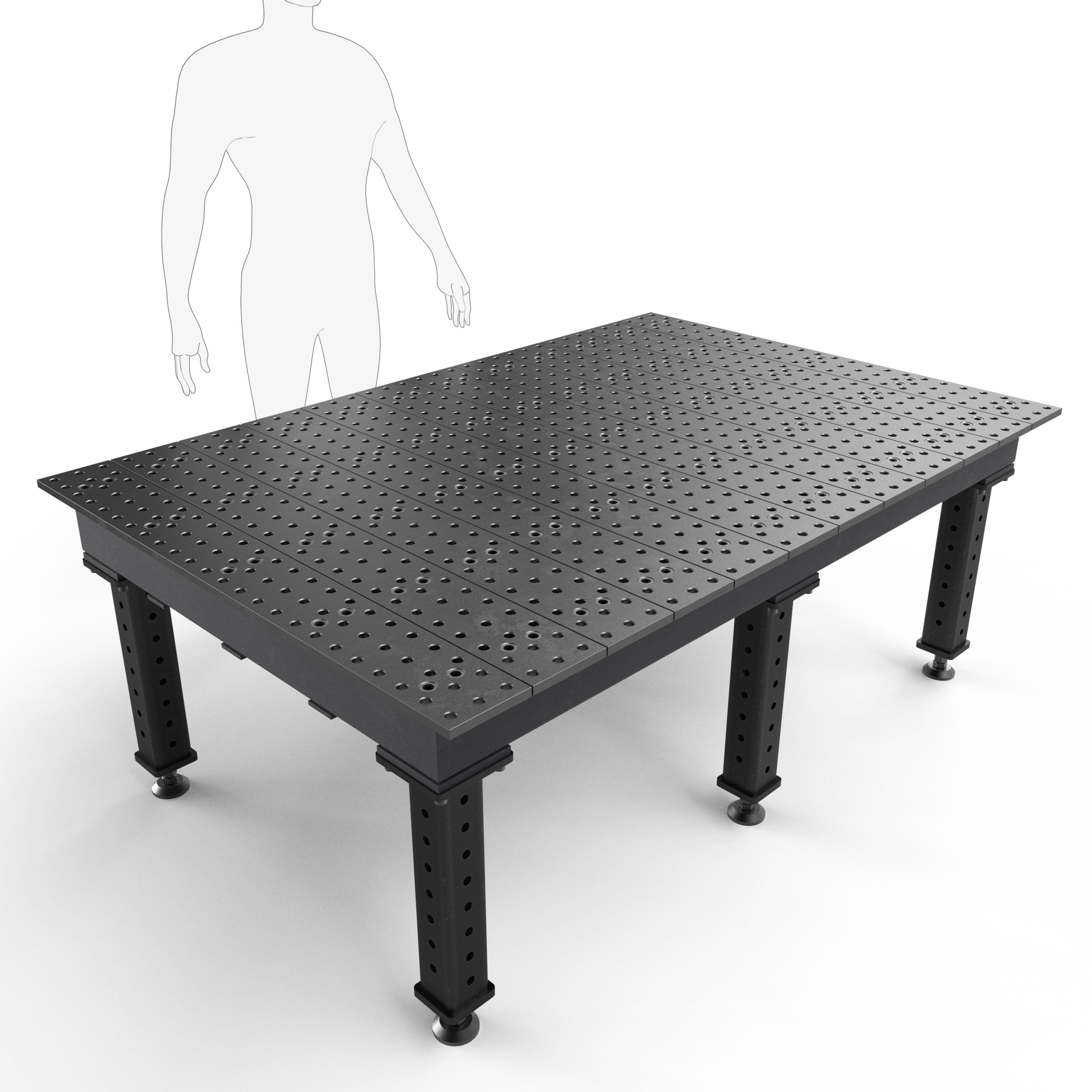 Max 6' x 4' (72" x 48") Table, 5/8" System