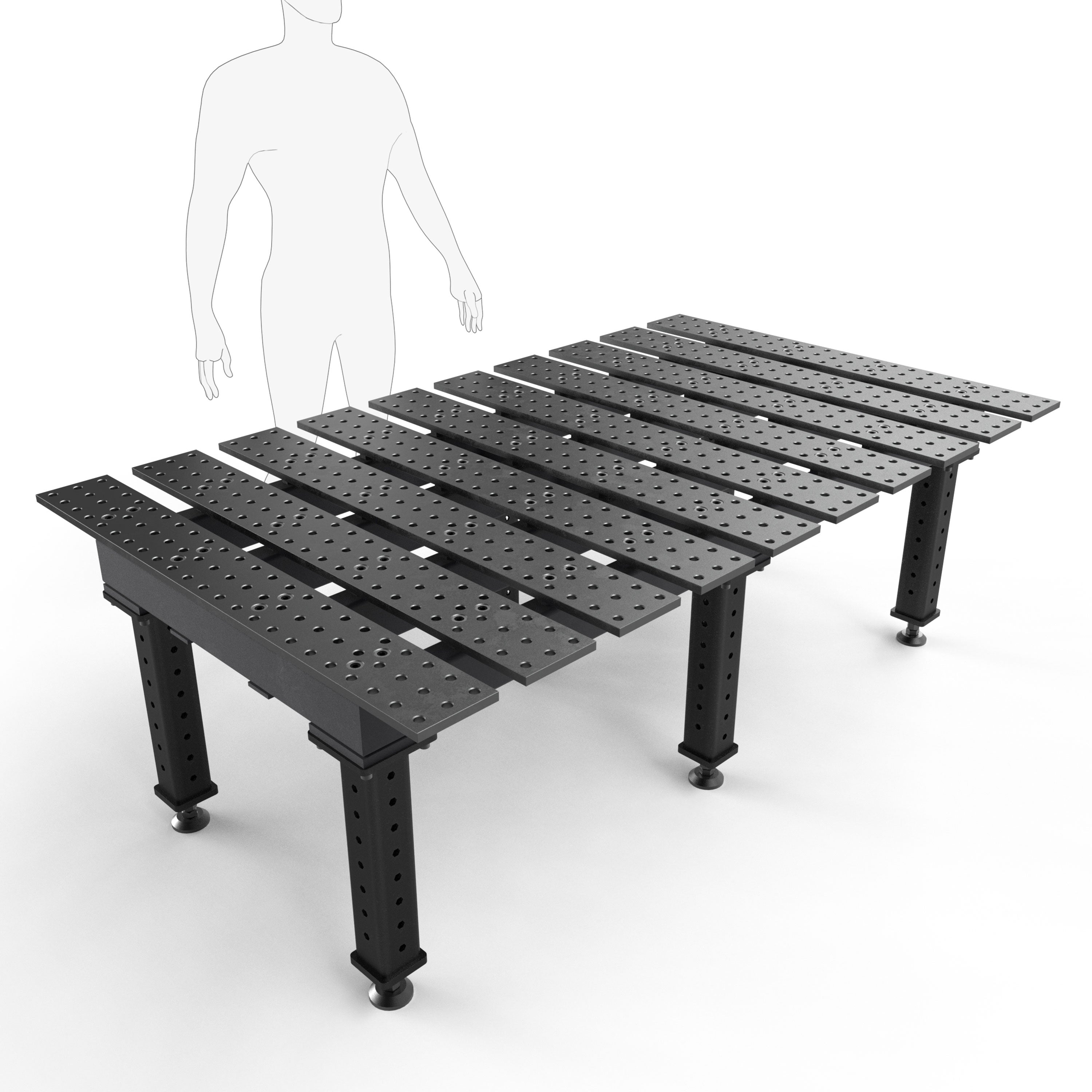 MAX Slotted 6-1/2' × 4' (78" x 48") Tables, 5/8" System