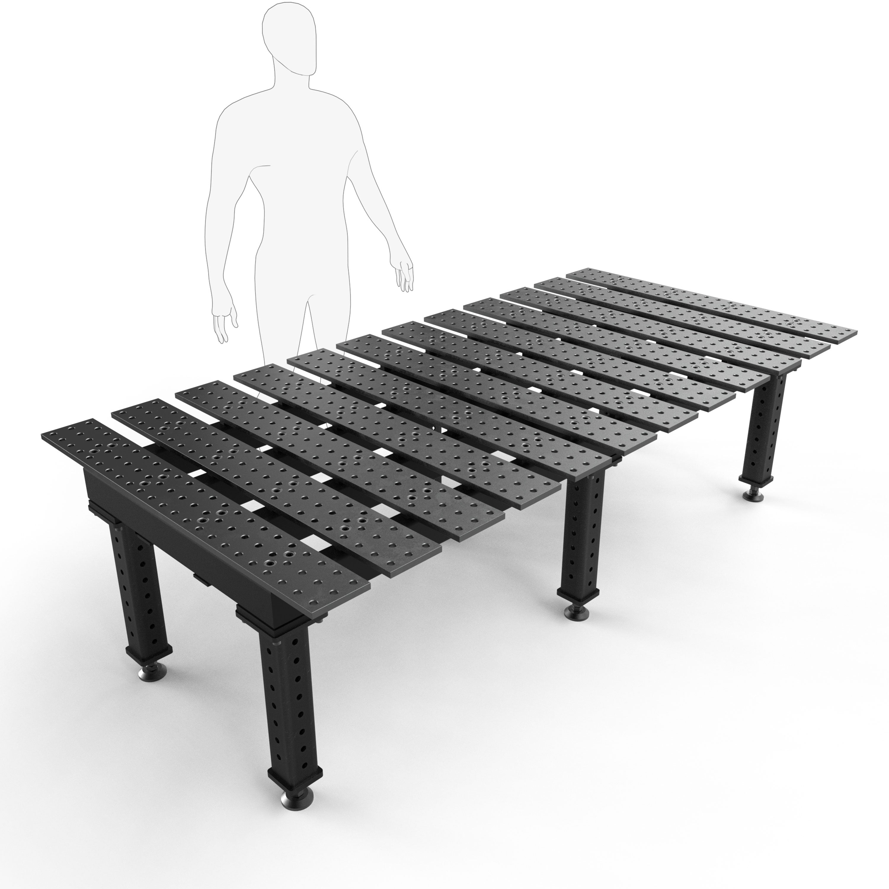 MAX Slotted 8' x 4' (94" x 46") Table, 5/8" System