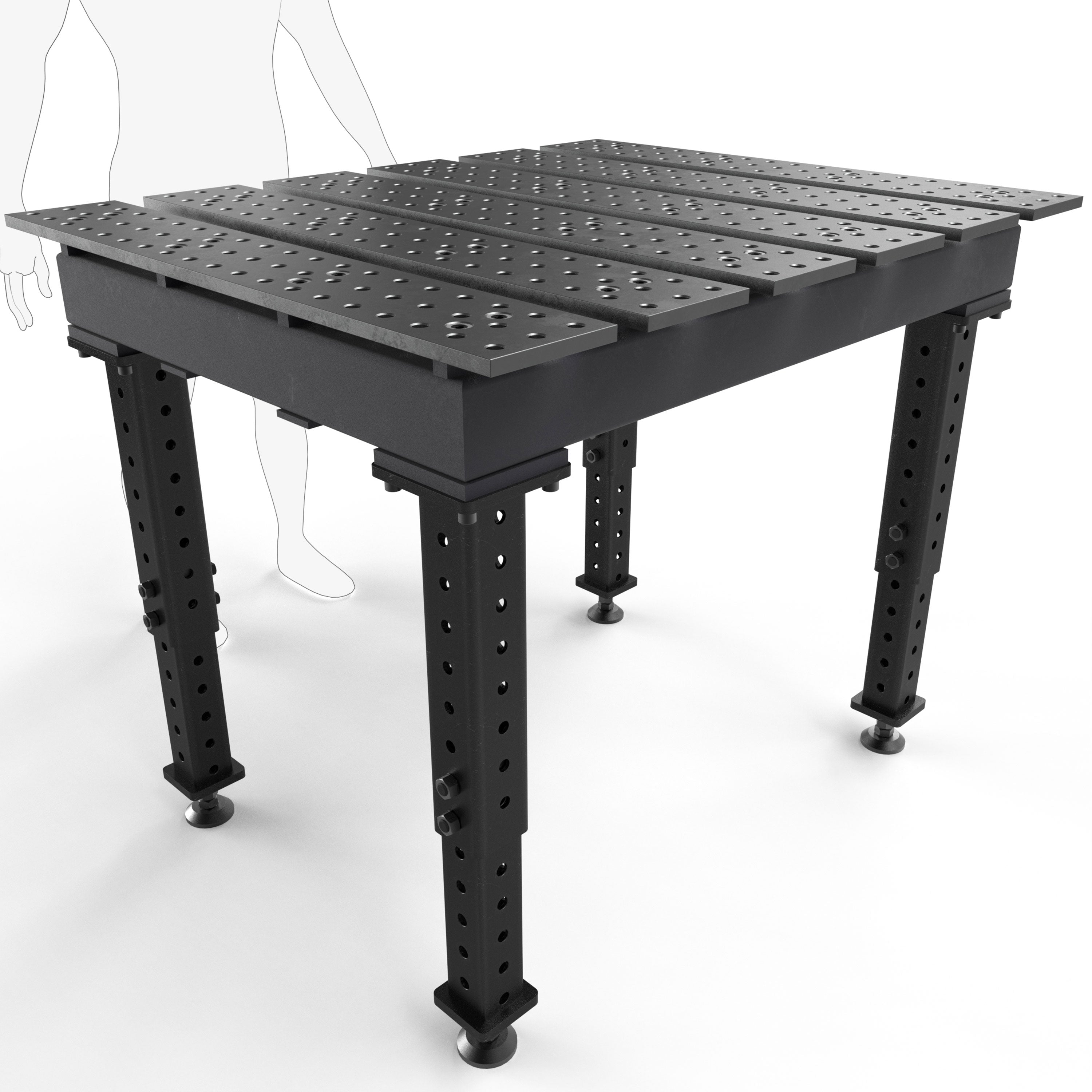 Slotted 4' × 3' (47" x 38") Table, 5/8" System