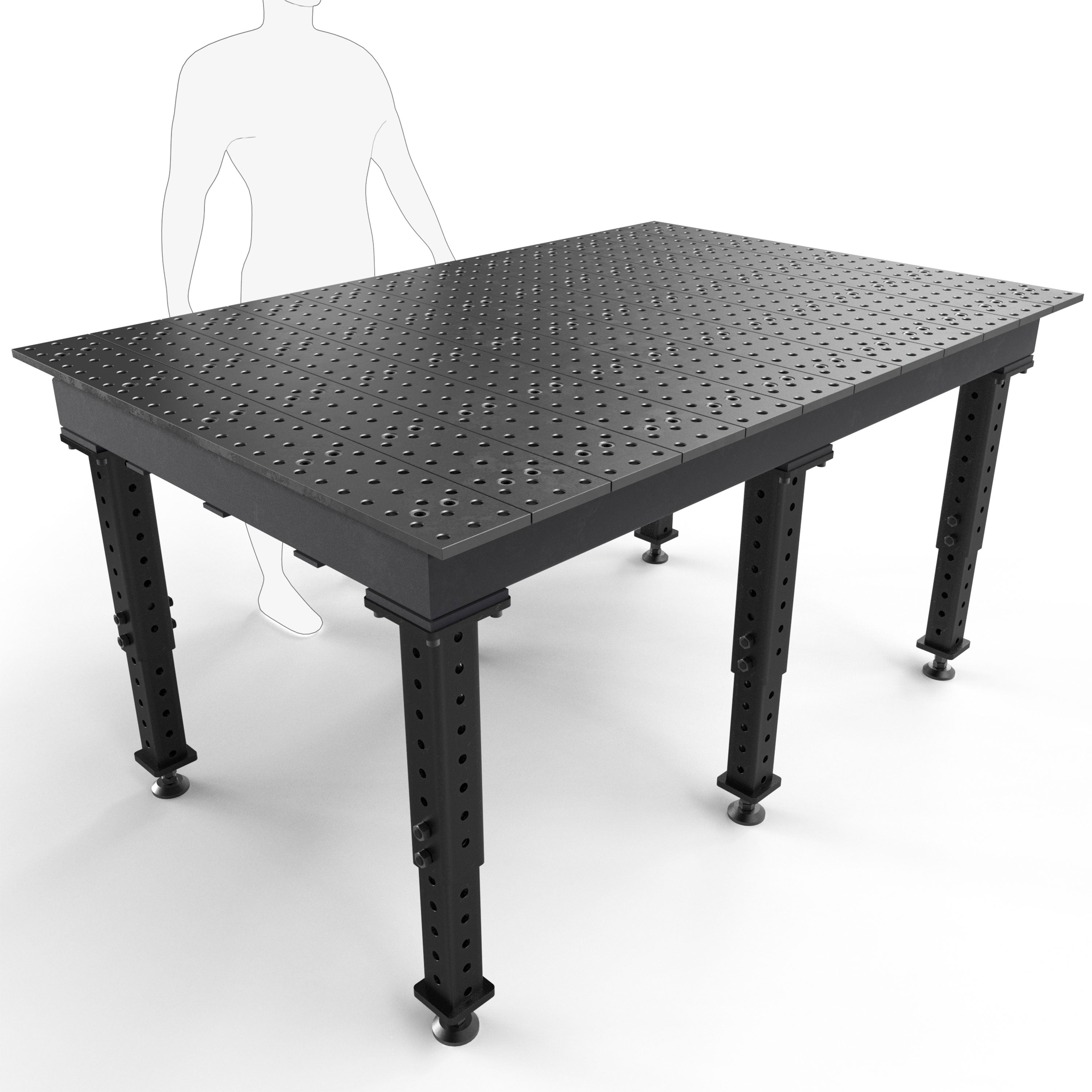Max 6' x 4' (72" x 48") Table, 5/8" System