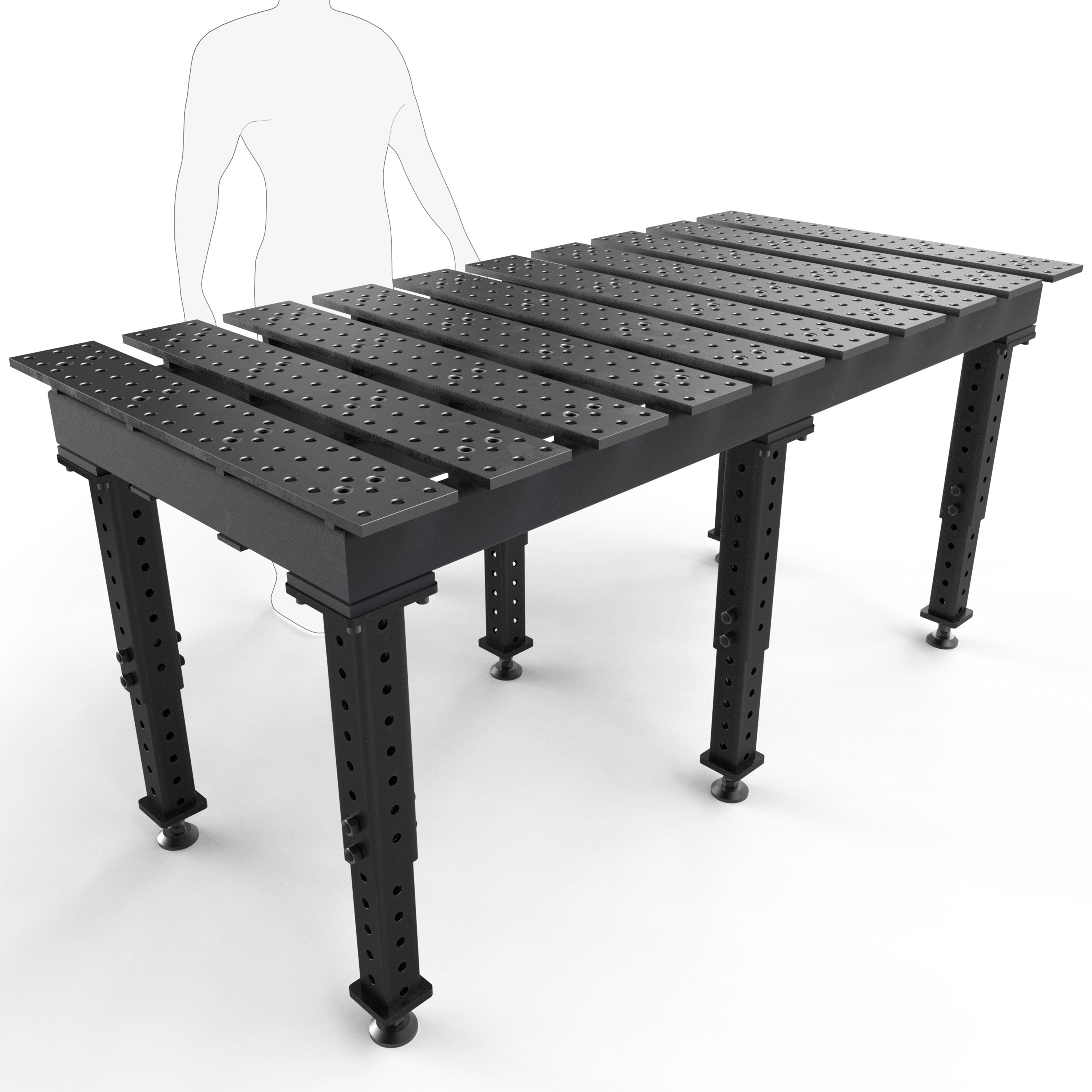 Slotted 6-1/2' × 3' (78" x 38") Table, 5/8" System