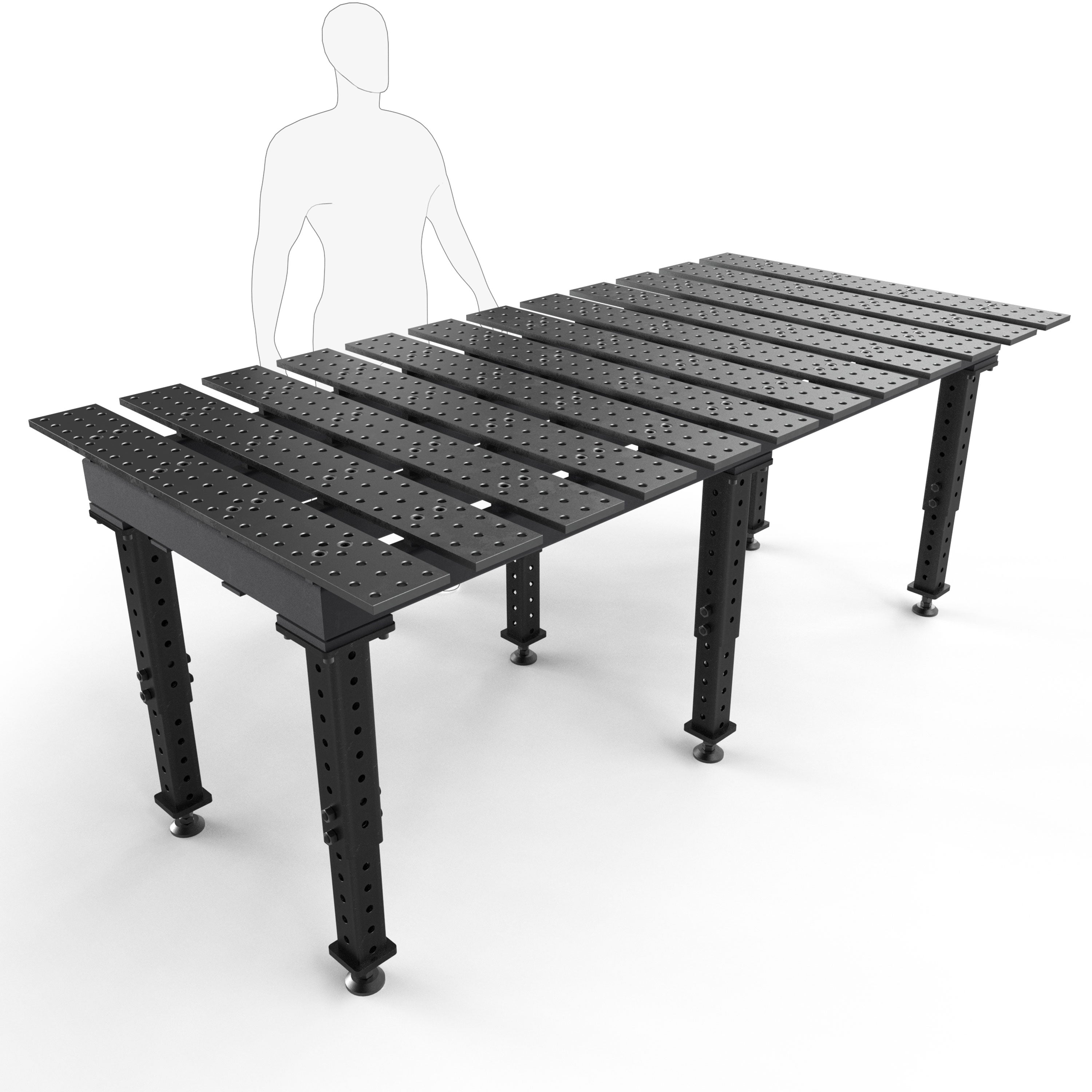 MAX Slotted 8' x 4' (94" x 46") Table, 5/8" System